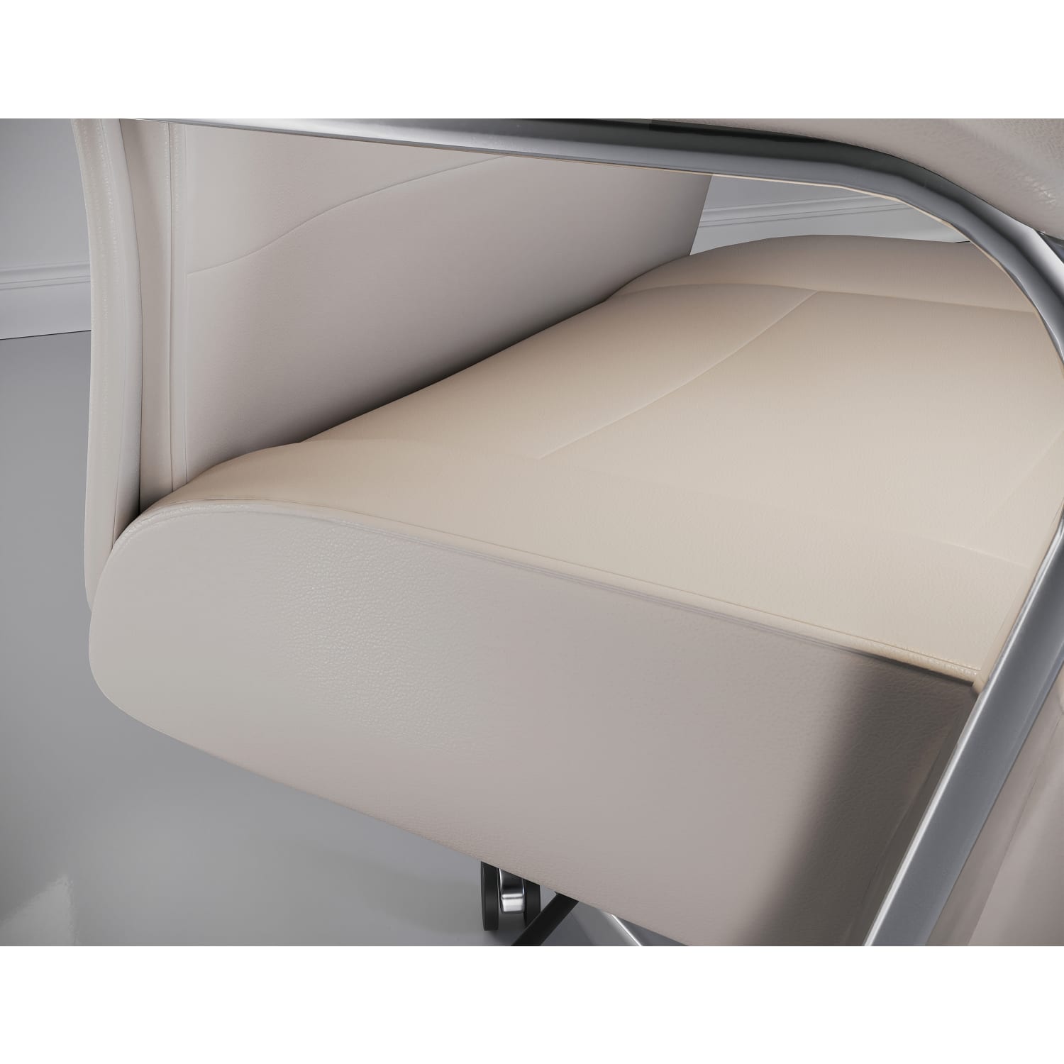 Realspace Modern Comfort Modee Vegan Leather High-Back Executive Office Chair, Sand/Chrome, BIFMA Compliant - Image 4