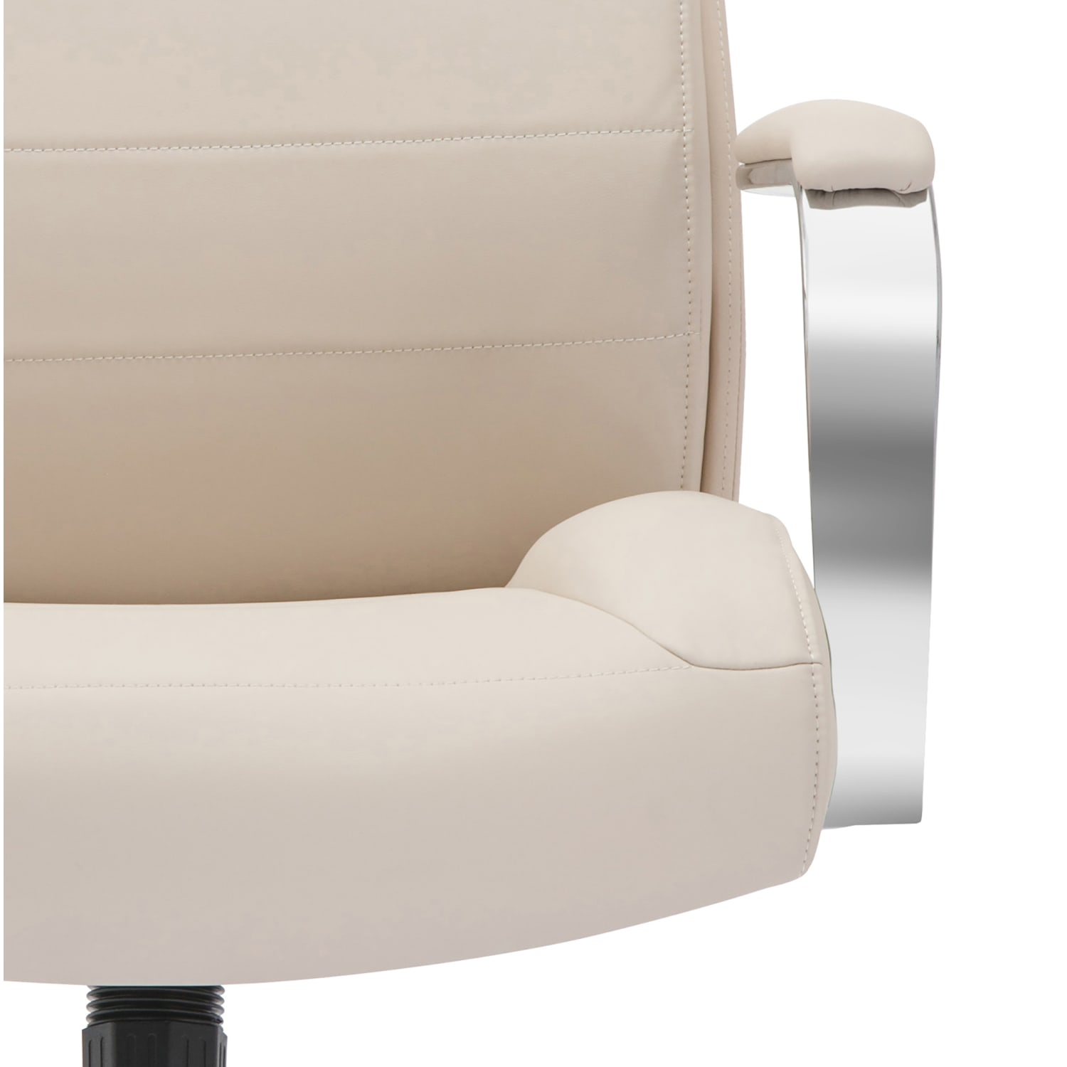Realspace Modern Comfort Modee Vegan Leather High Back Executive Office Chair SandChrome BIFMA Compliant PopularChairscom