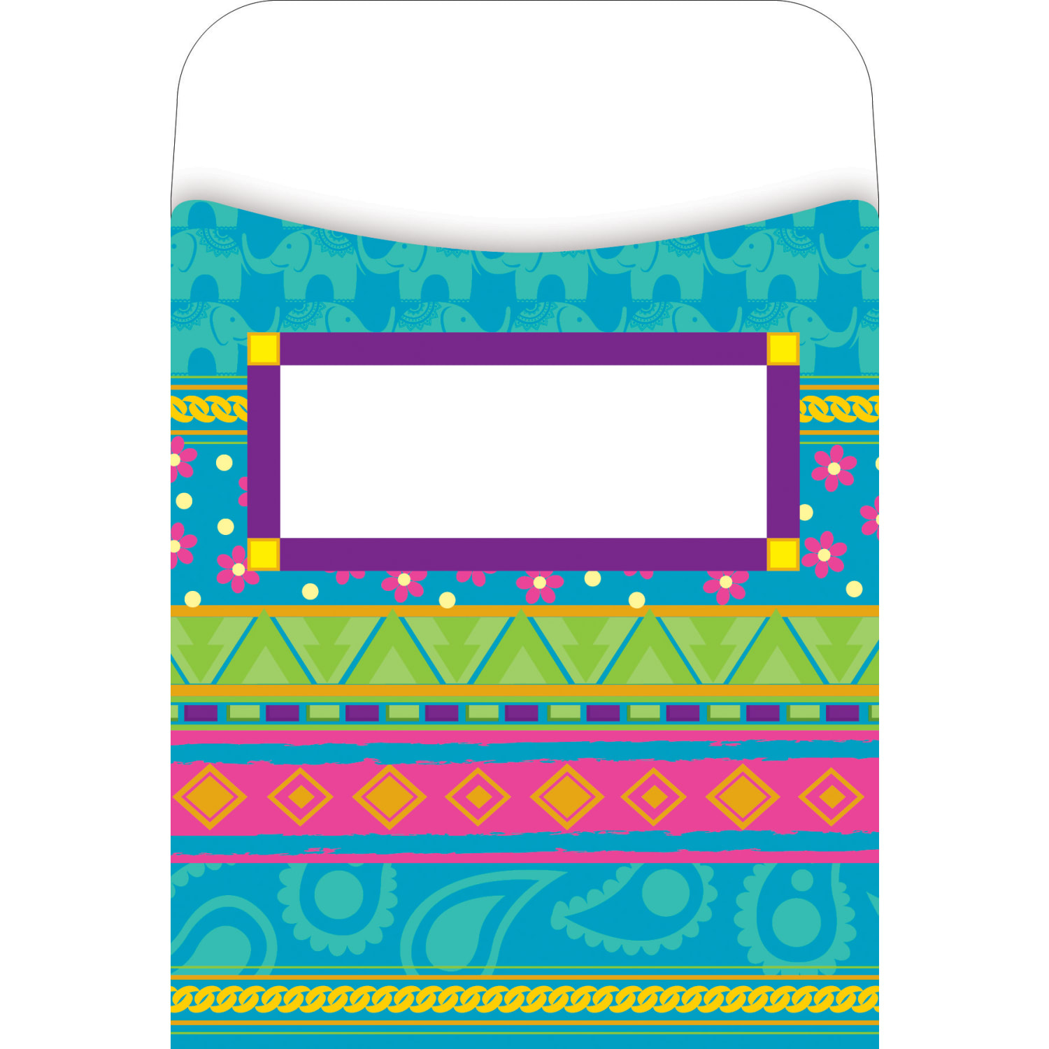 Barker Creek Peel & Stick Library Pockets, 3in x 5in, Bohemian, Pack Of 60 Pockets - Image 4