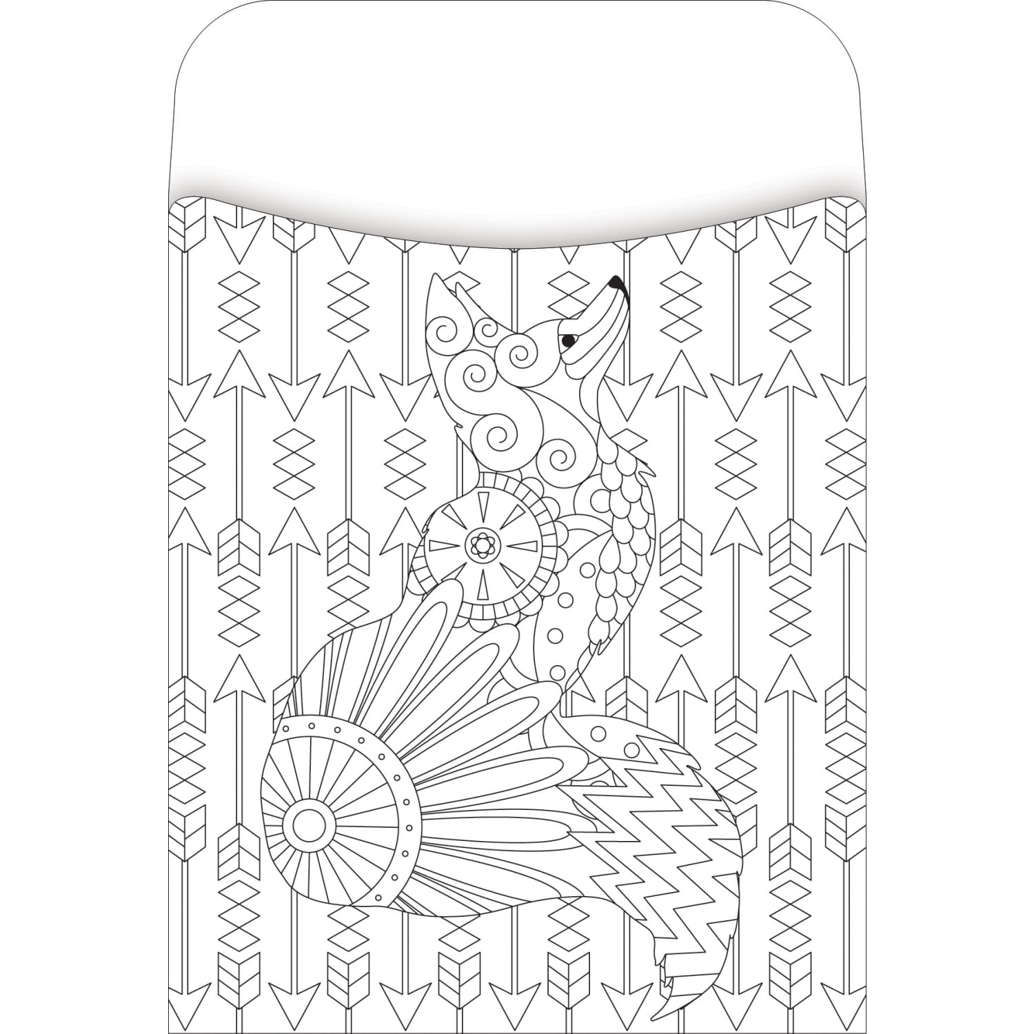 Barker Creek Peel & Stick Library Pockets, 3in x 5in, Color Me Bohemian Animals, Pack Of 60 Pockets - Image 5