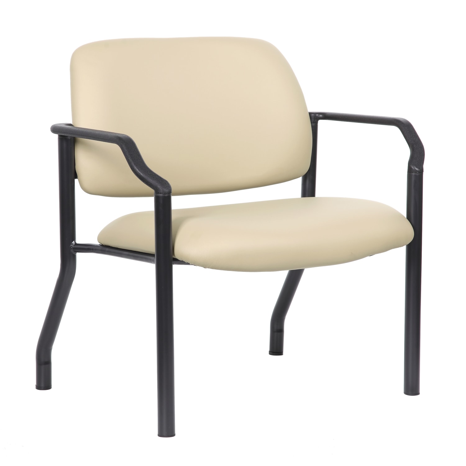 Boss Office Products Mid-Back Guest Chair With Arms, Heavy Duty, Beige - Image 3