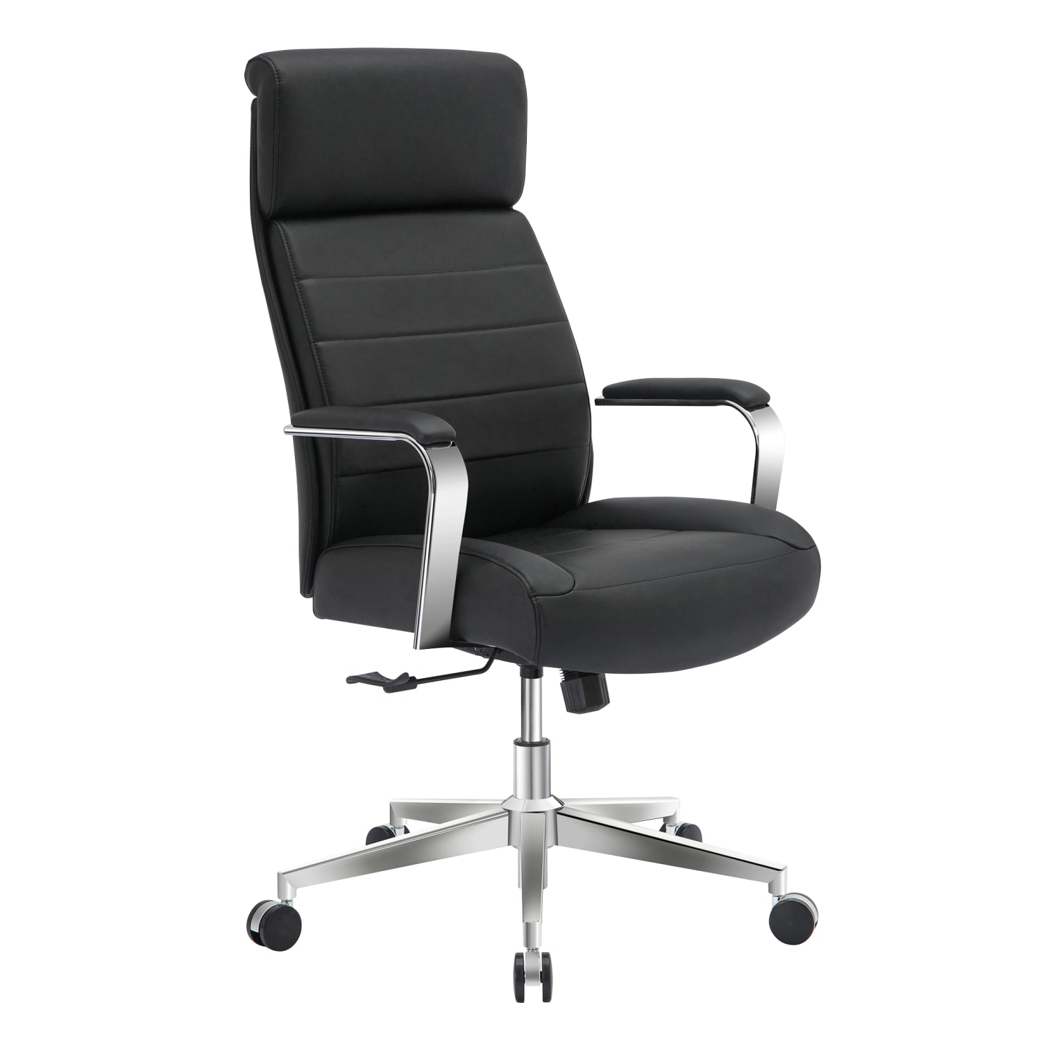Realspace Modern Comfort Modee Vegan Leather High-Back Executive Office Chair, Black/Chrome, BIFMA Compliant - Image 3