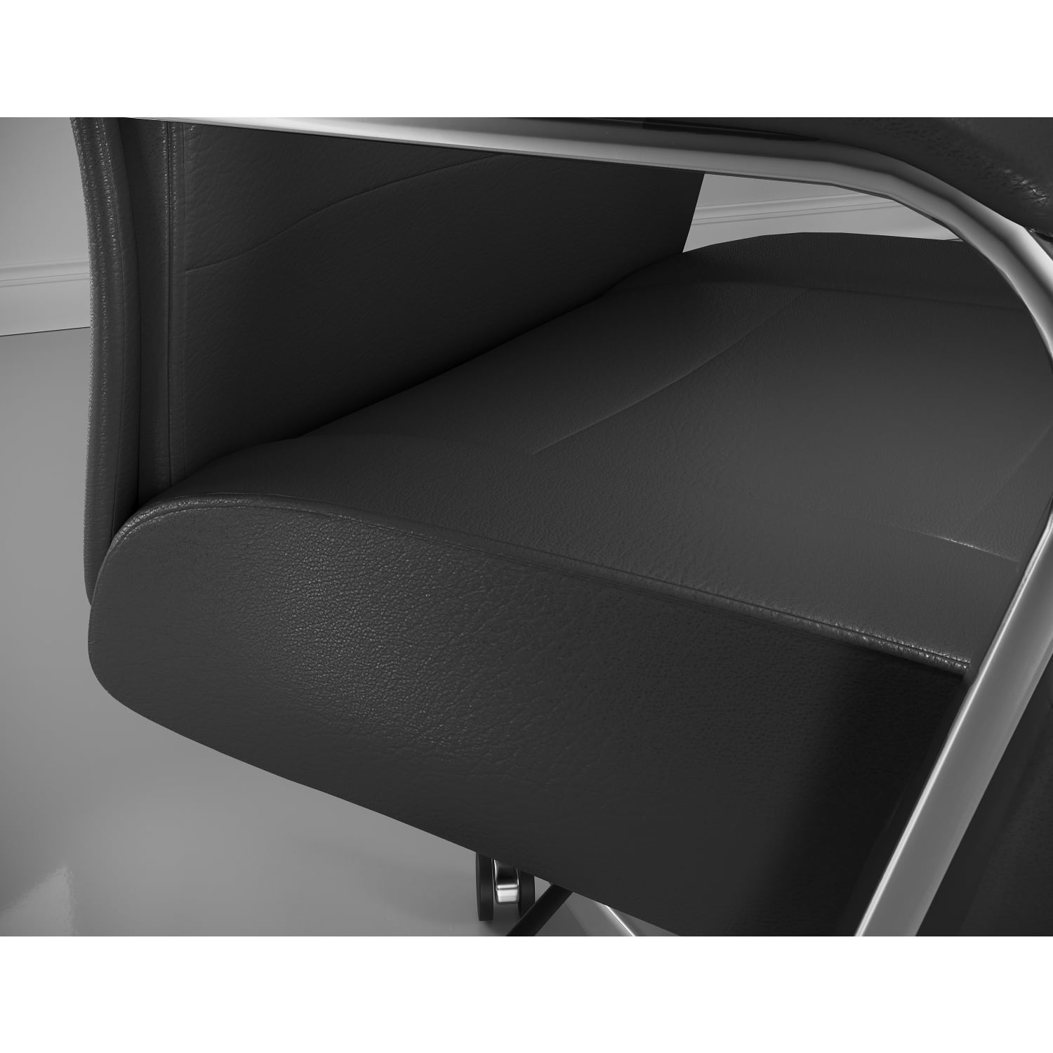 Realspace Modern Comfort Modee Vegan Leather High-Back Executive Office Chair, Black/Chrome, BIFMA Compliant - Image 7