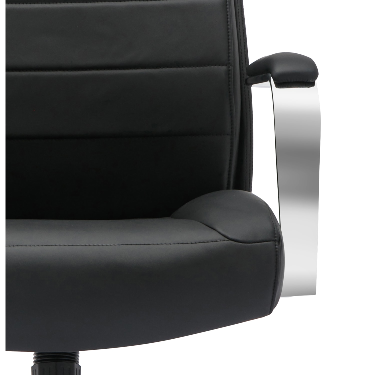 Realspace Modern Comfort Modee Vegan Leather High-Back Executive Office Chair, Black/Chrome, BIFMA Compliant - Image 9