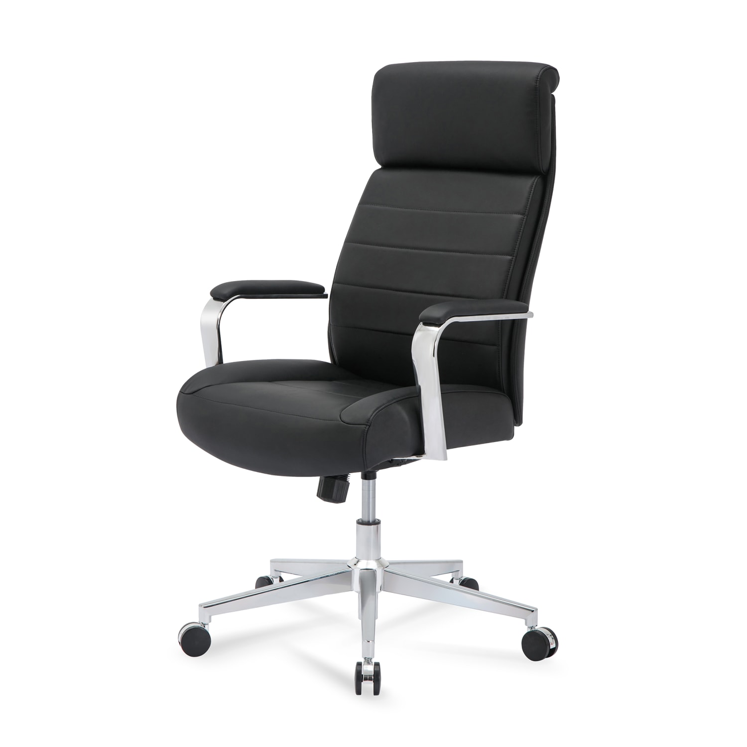 Realspace Modern Comfort Modee Vegan Leather High-Back Executive Office Chair, Black/Chrome, BIFMA Compliant - Image 13