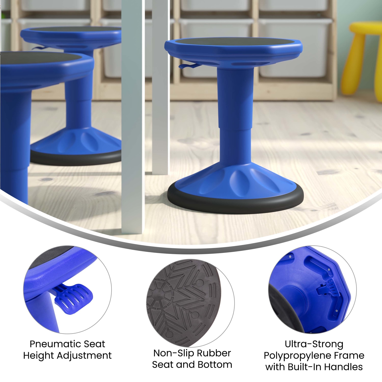 Flash Furniture Carter Adjustable Height Kids Flexible Active Stool Blue PopularChairscom Flash Furniture Carter Adjustable Height Kids Flexible Active Stool Blue PopularChairscom