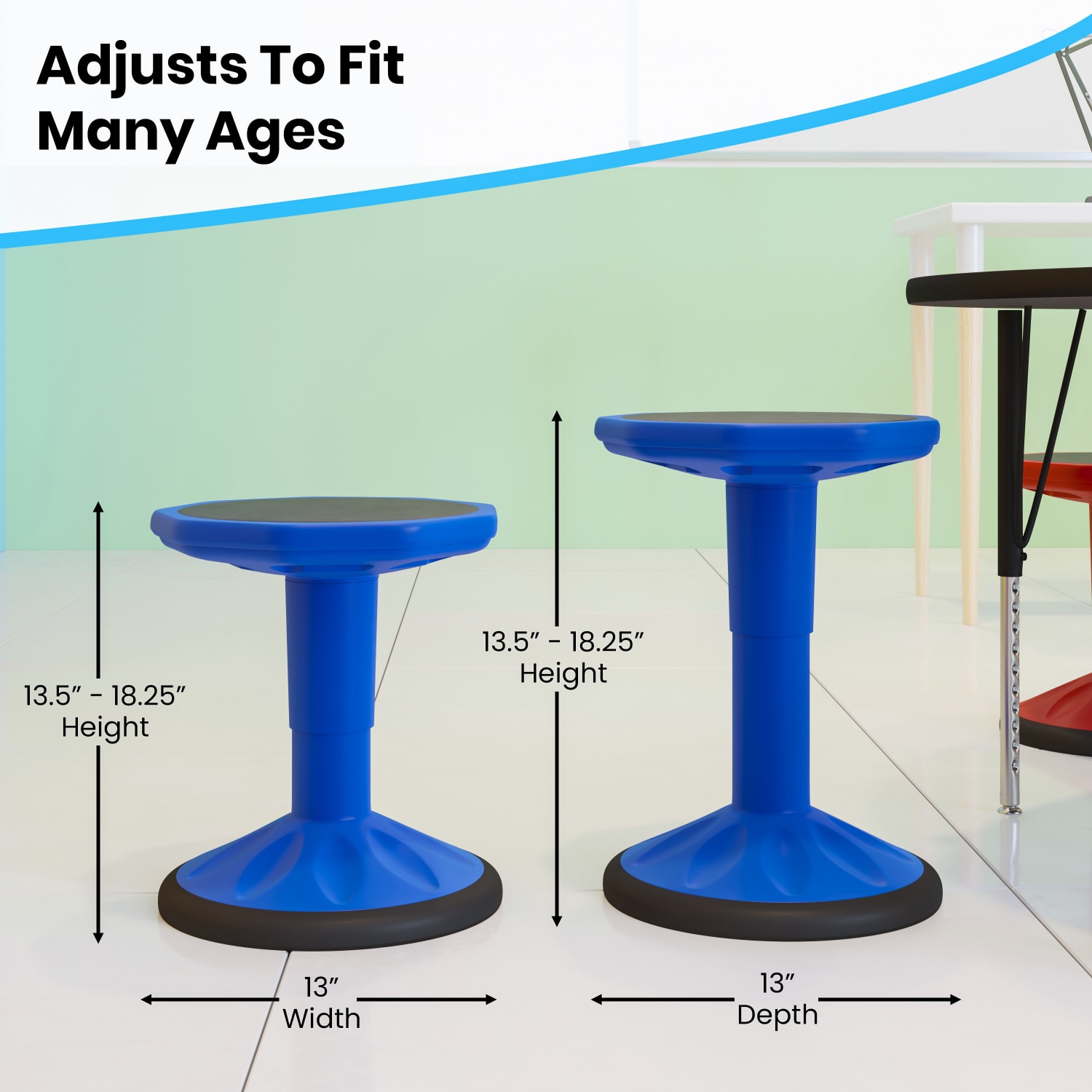Flash Furniture Carter Adjustable Height Kids Flexible Active Stool Blue PopularChairscom Flash Furniture Carter Adjustable Height Kids Flexible Active Stool Blue PopularChairscom
