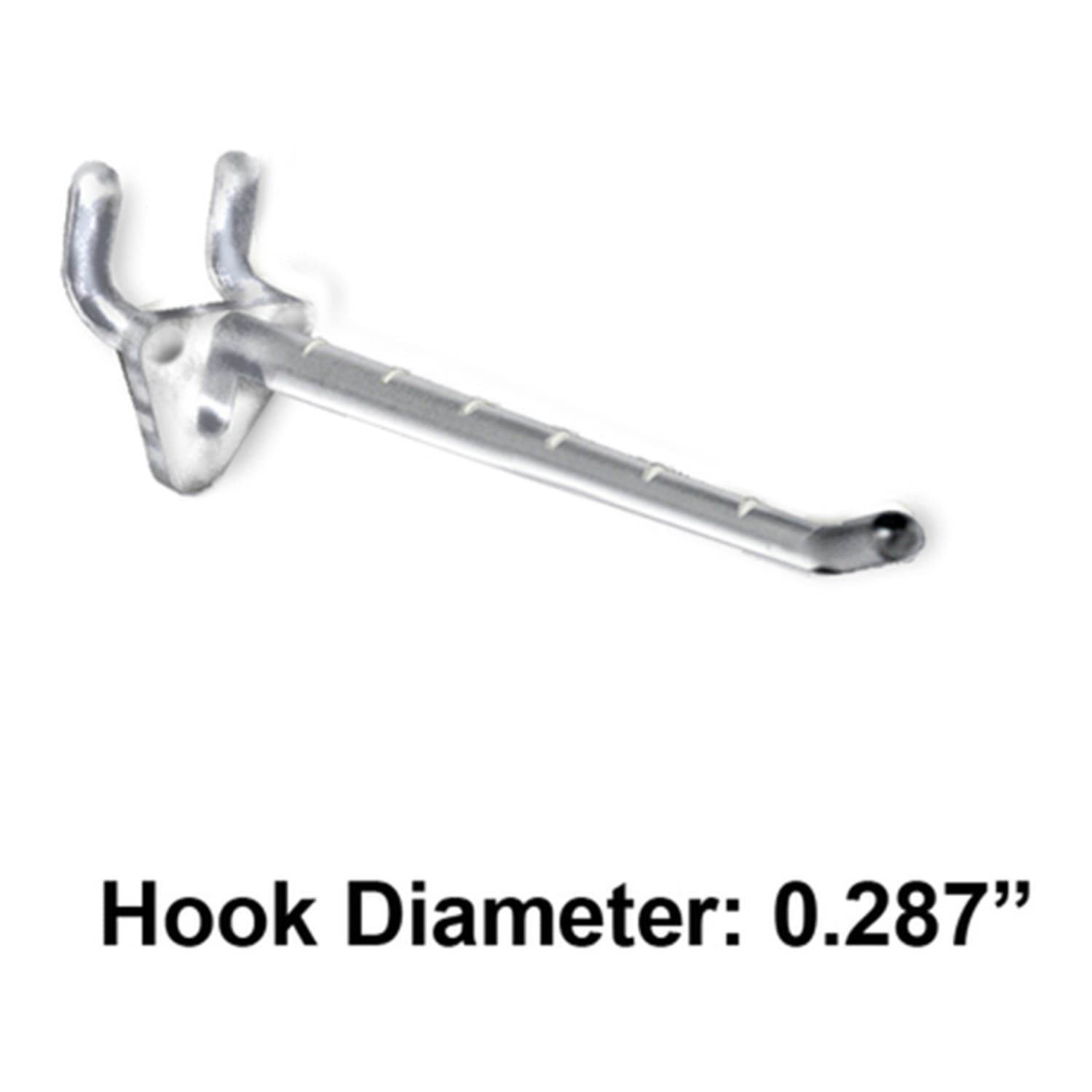 Azar Displays Glass-Filled Nylon Hooks, 4in, Clear, Pack Of 50 Hooks - Image 3