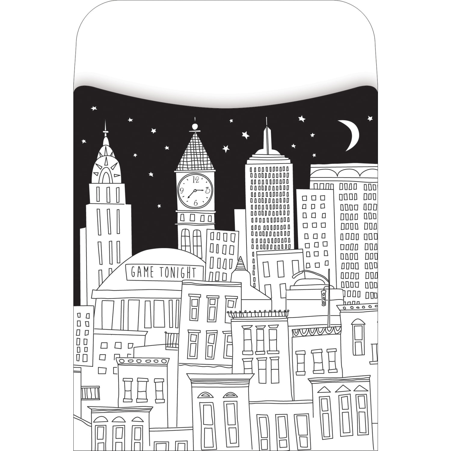 Barker Creek Peel & Stick Library Pockets, 3in x 5in, Color Me Cityscape, Pack Of 60 Pockets - Image 3