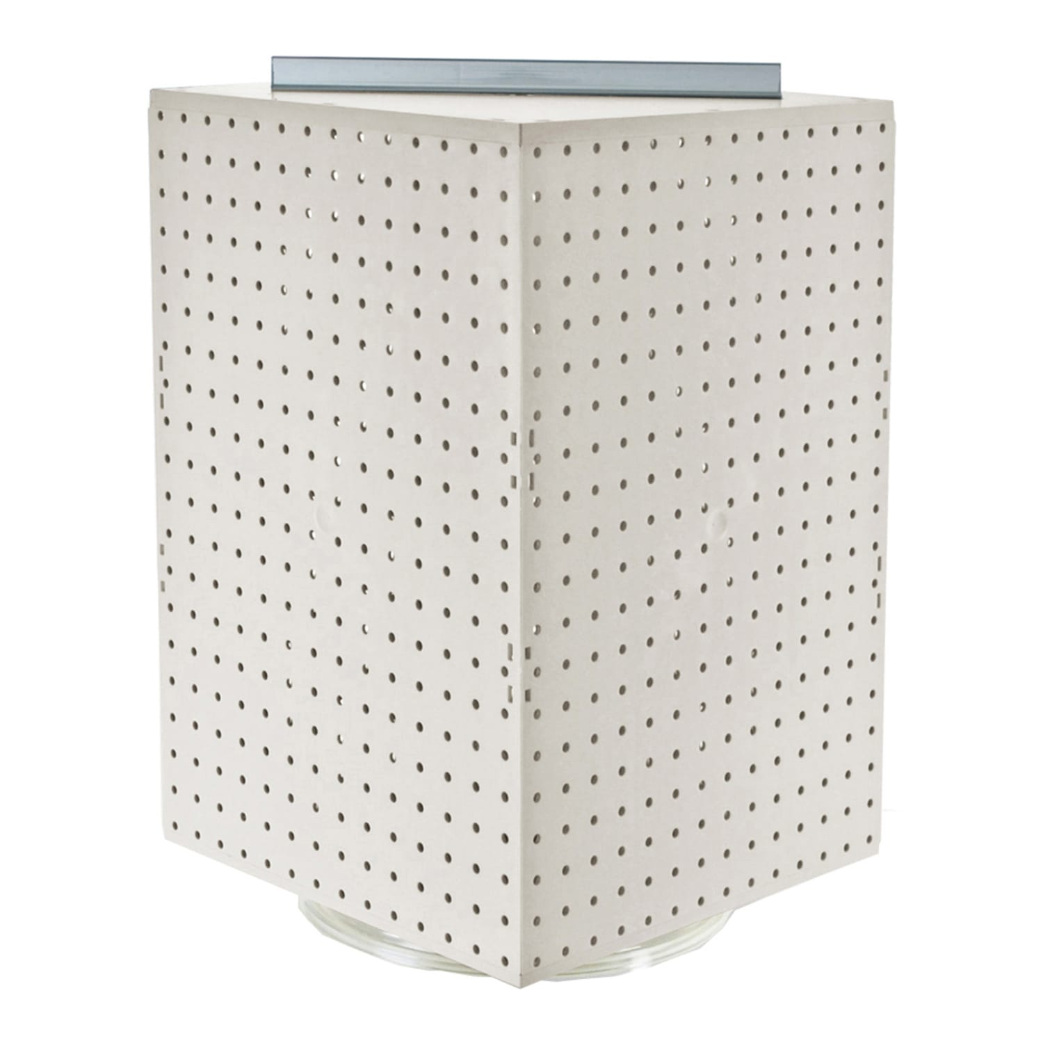 Azar Displays 4-Sided Revolving Pegboard Tabletop Display, 20inH x 14inW x 14inD, White