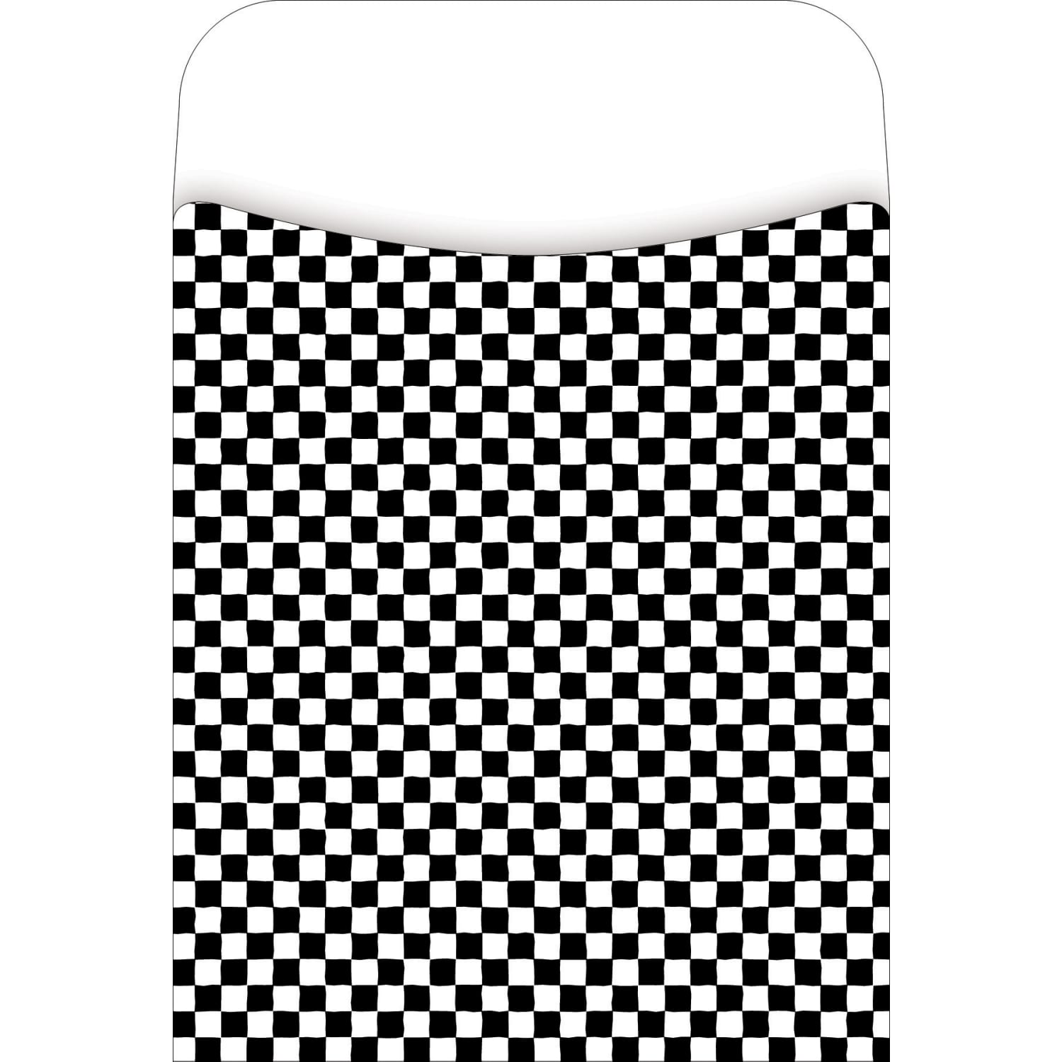 Barker Creek Library Pockets, 3in x 5 ", Check, Black/White, Pack Of 60 Pockets - Image 3