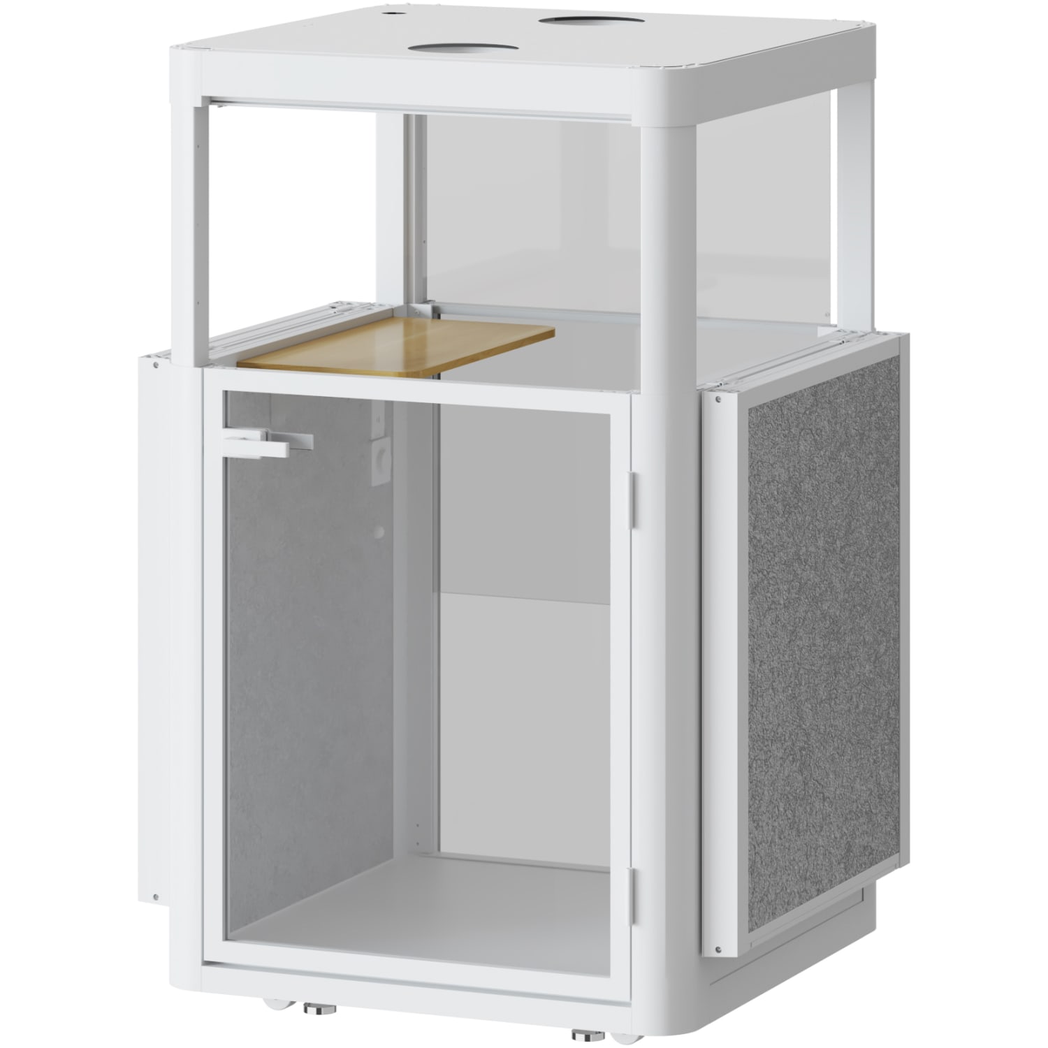 FlexiSpot EP1F Soundproof Booth, White, 89in x 40in - Image 5
