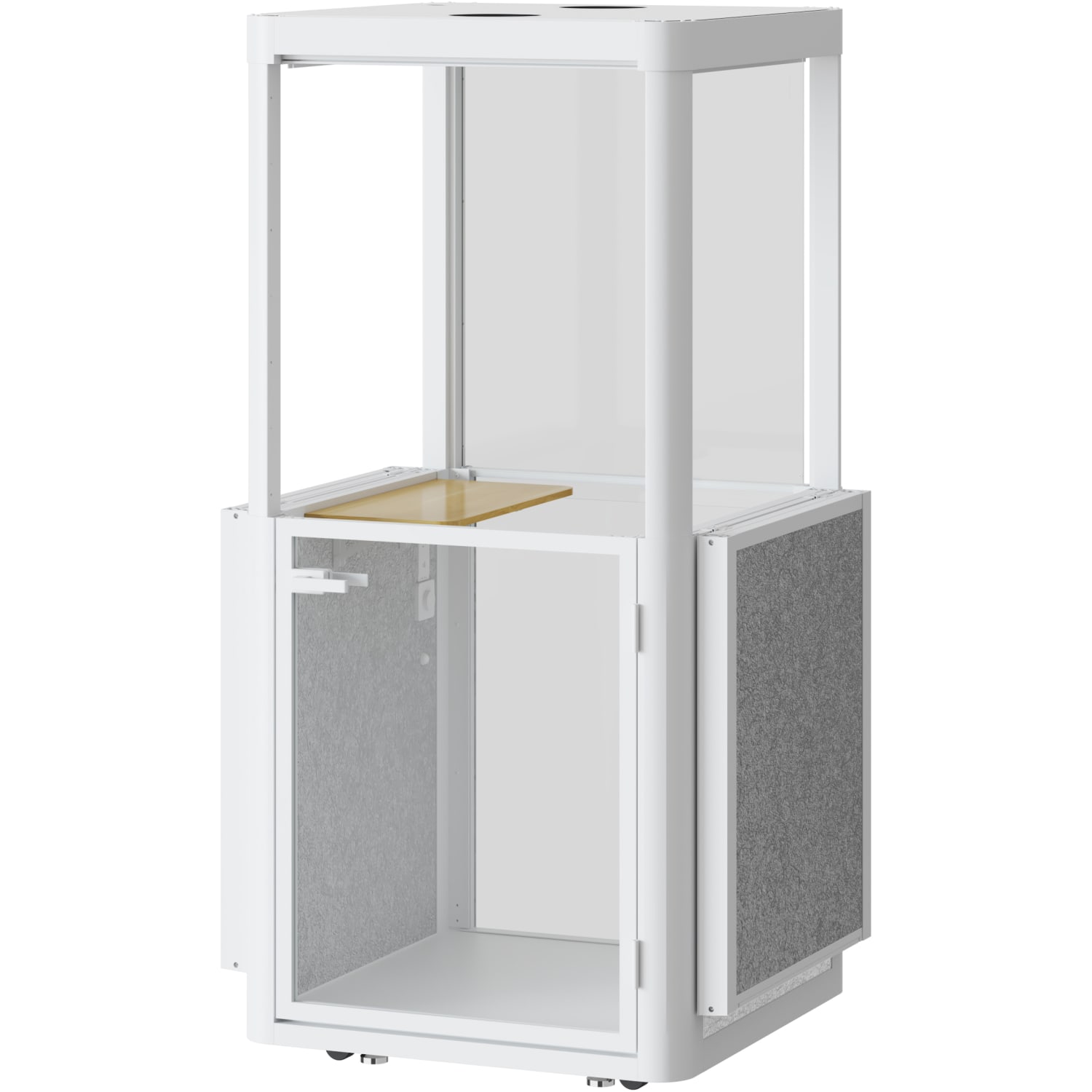 FlexiSpot EP1F Soundproof Booth, White, 89in x 40in - Image 6