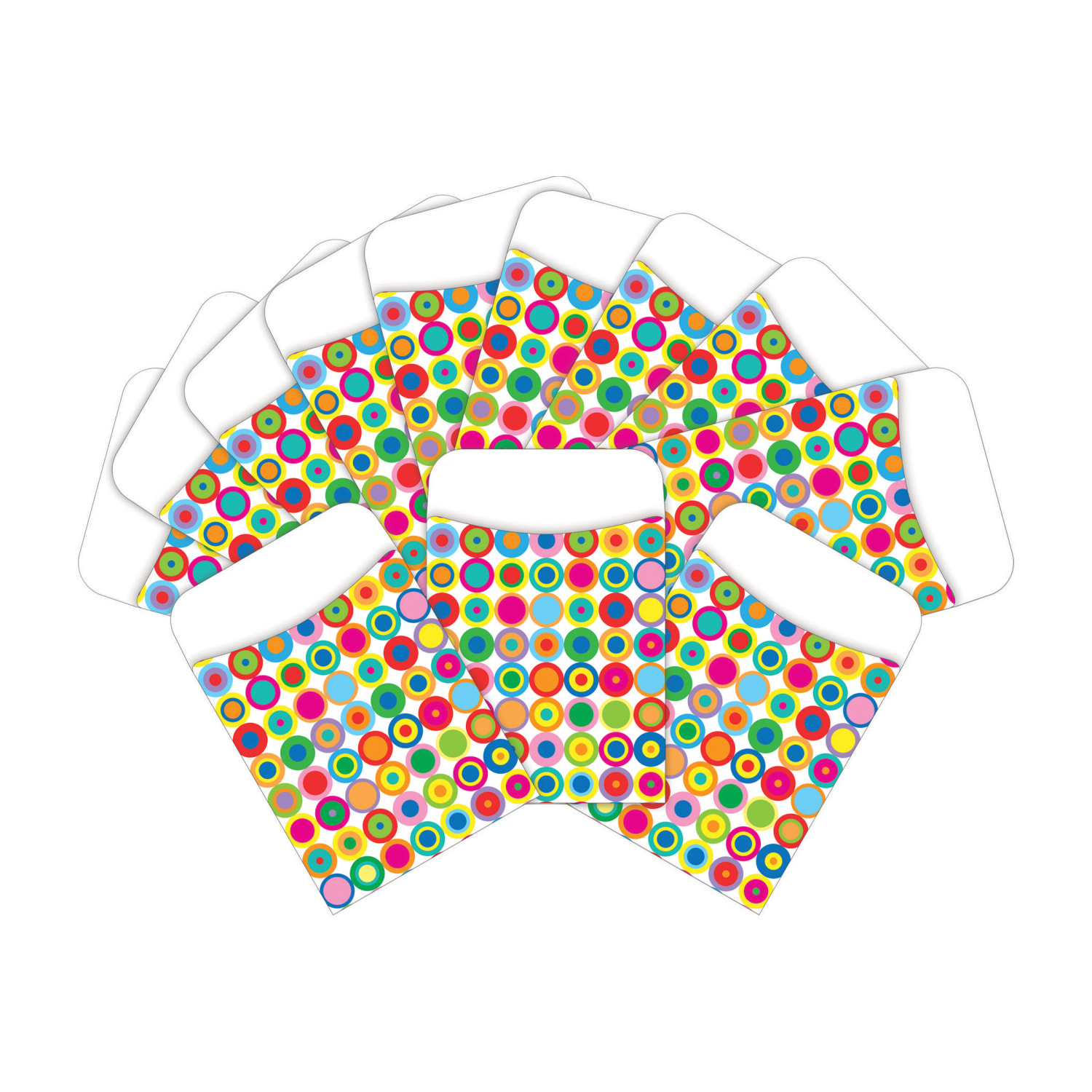 Barker Creek Peel & Stick Library Pockets, 3in x 5in, Disco Dot, Pack Of 60 Pockets