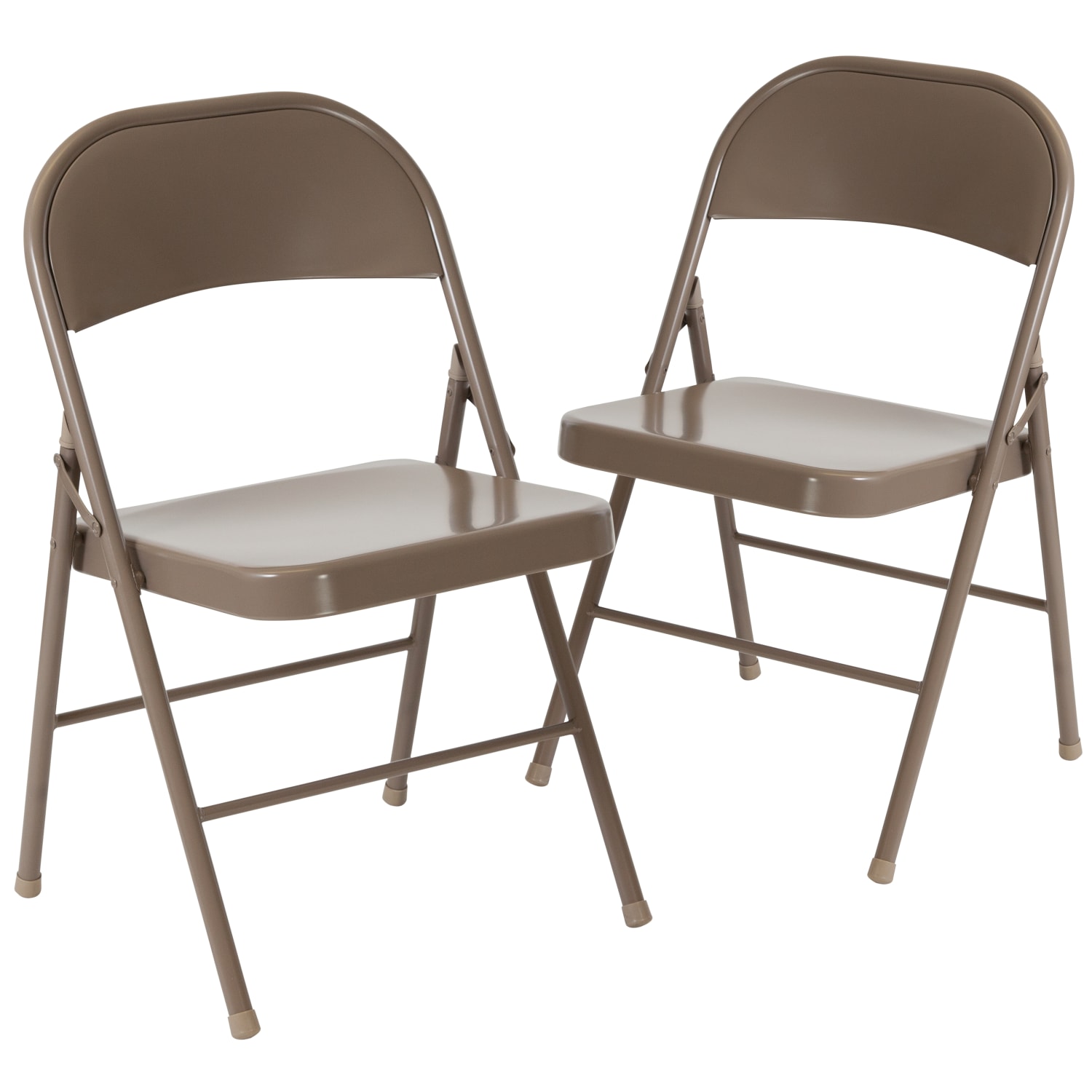 Flash Furniture HERCULES Series Double Braced Metal Folding Chairs Beige Set Of 2 Chairs PopularChairscom