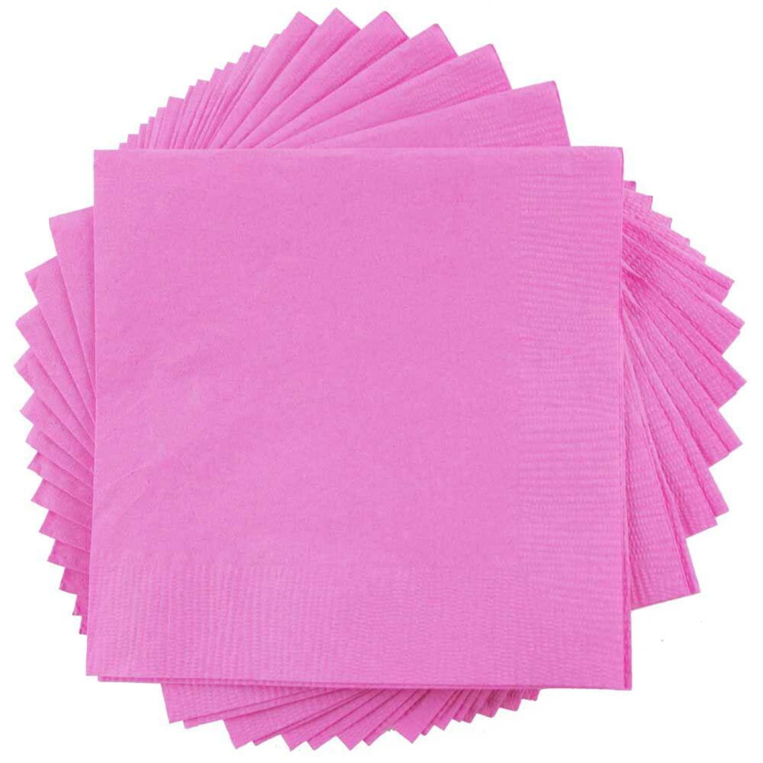 JAM PAPER Medium Lunch Napkins - 6 1/2 x 6 1/2 - Pink - 40/Pack