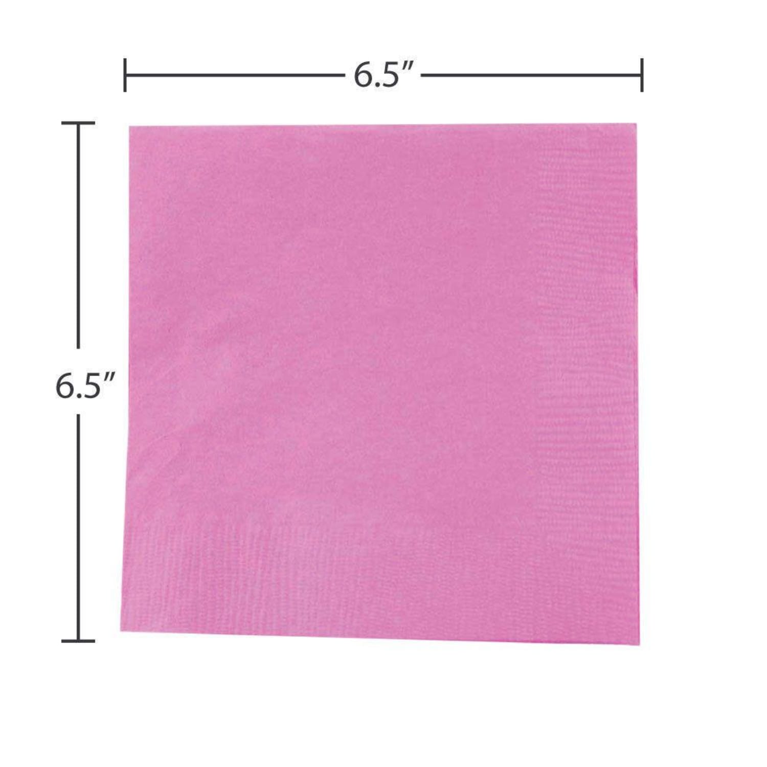 JAM PAPER Medium Lunch Napkins - 6 1/2 x 6 1/2 - Pink - 40/Pack - Image 3