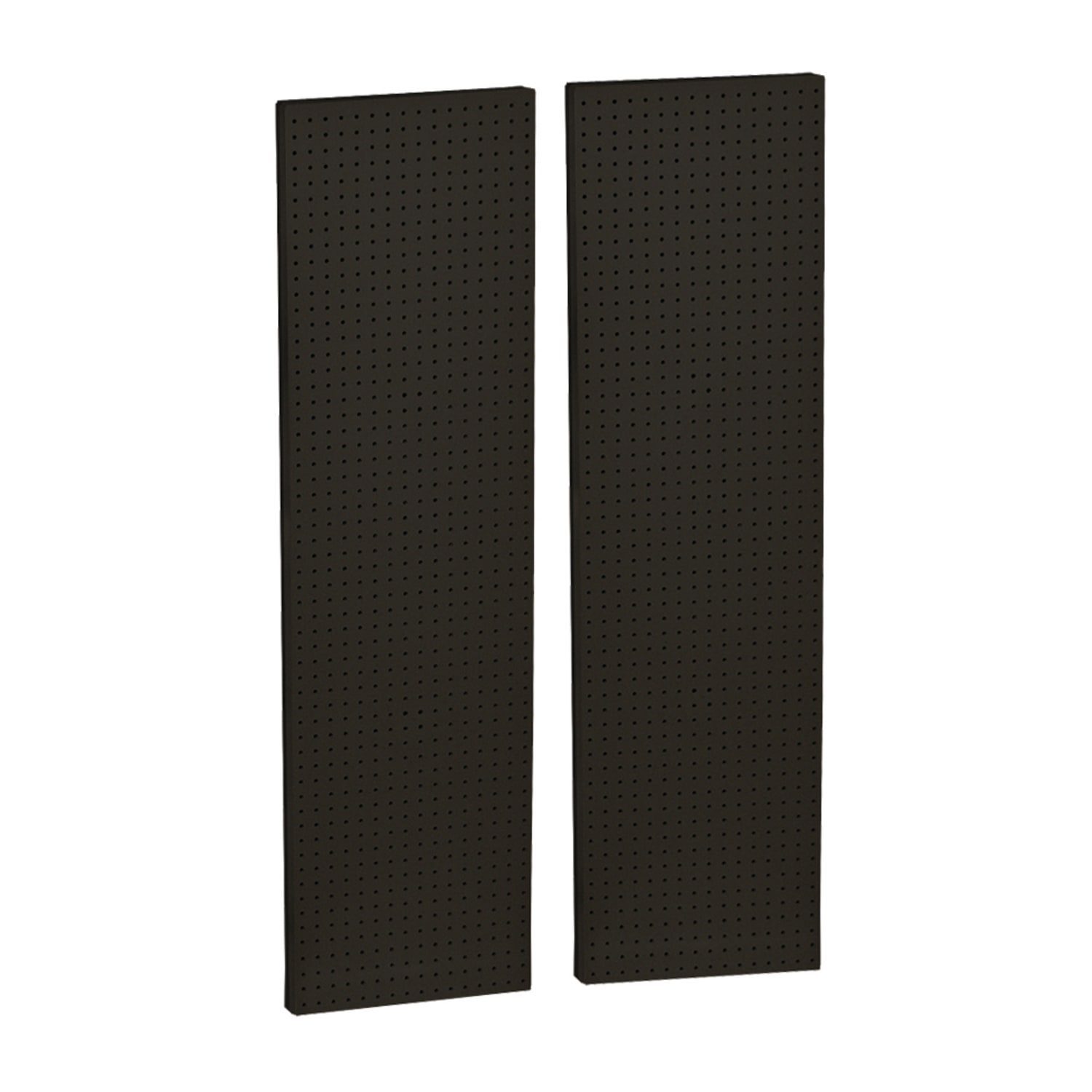 Azar Displays 1-Sided Pegboard Wall Panels, 60inH x 16-1/8inW x 7/8inD, Black, Pack Of 2 Panels