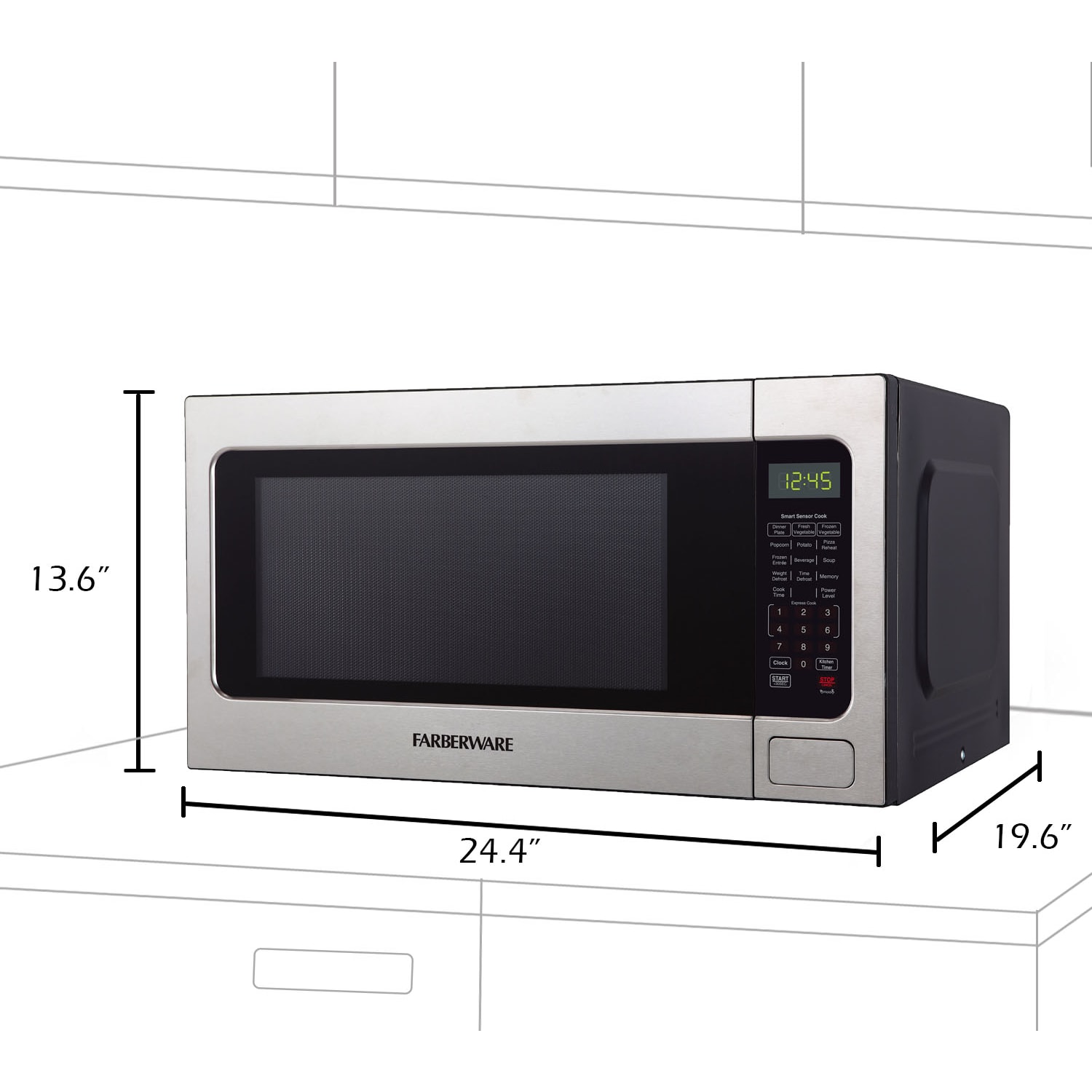 Farberware Professional FMO22ABTBKC 2.2 Cu. Ft. Microwave Oven, Silver - Image 4