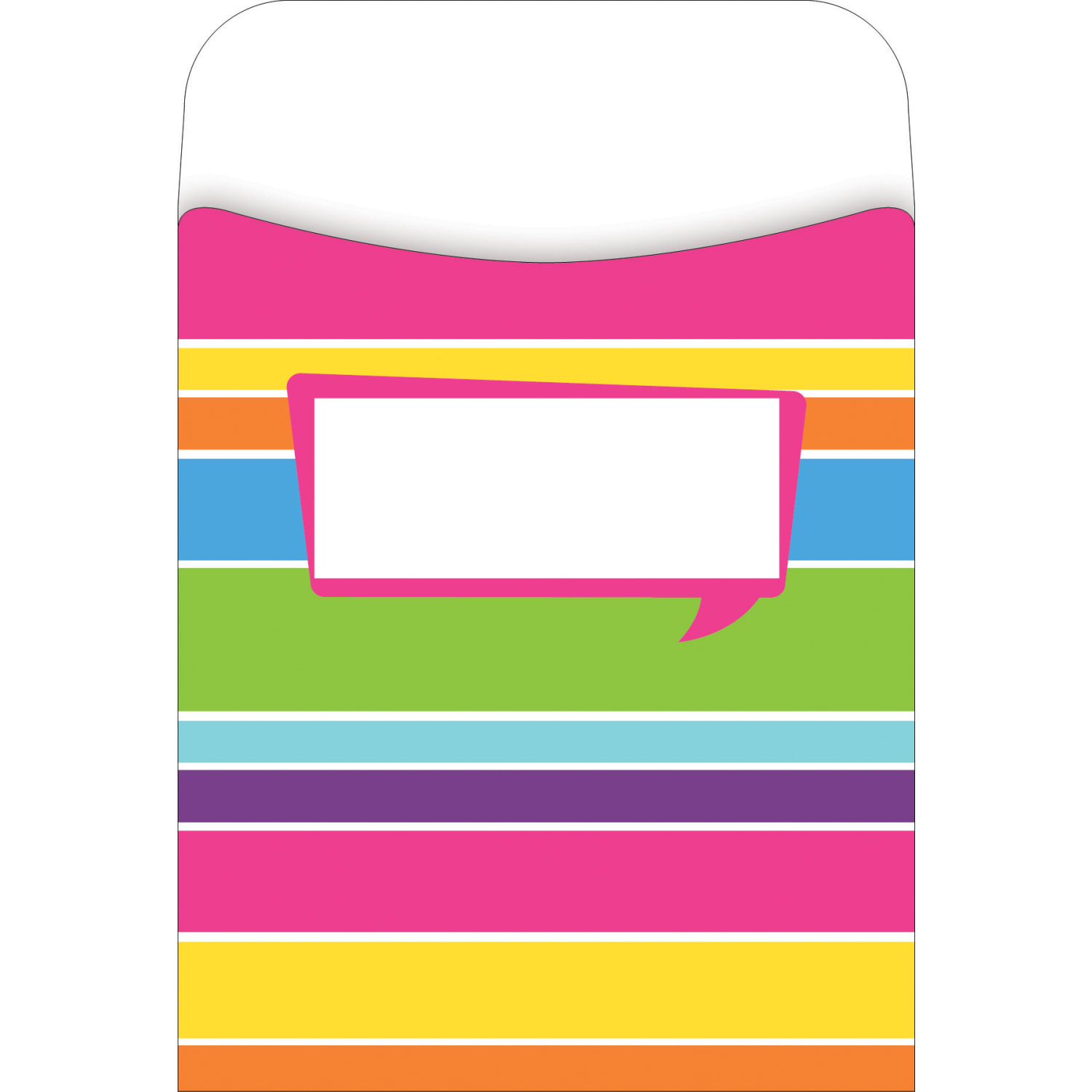 Barker Creek Peel & Stick Library Pockets, 3in x 5in, Happy, Pack Of 60 Pockets - Image 3