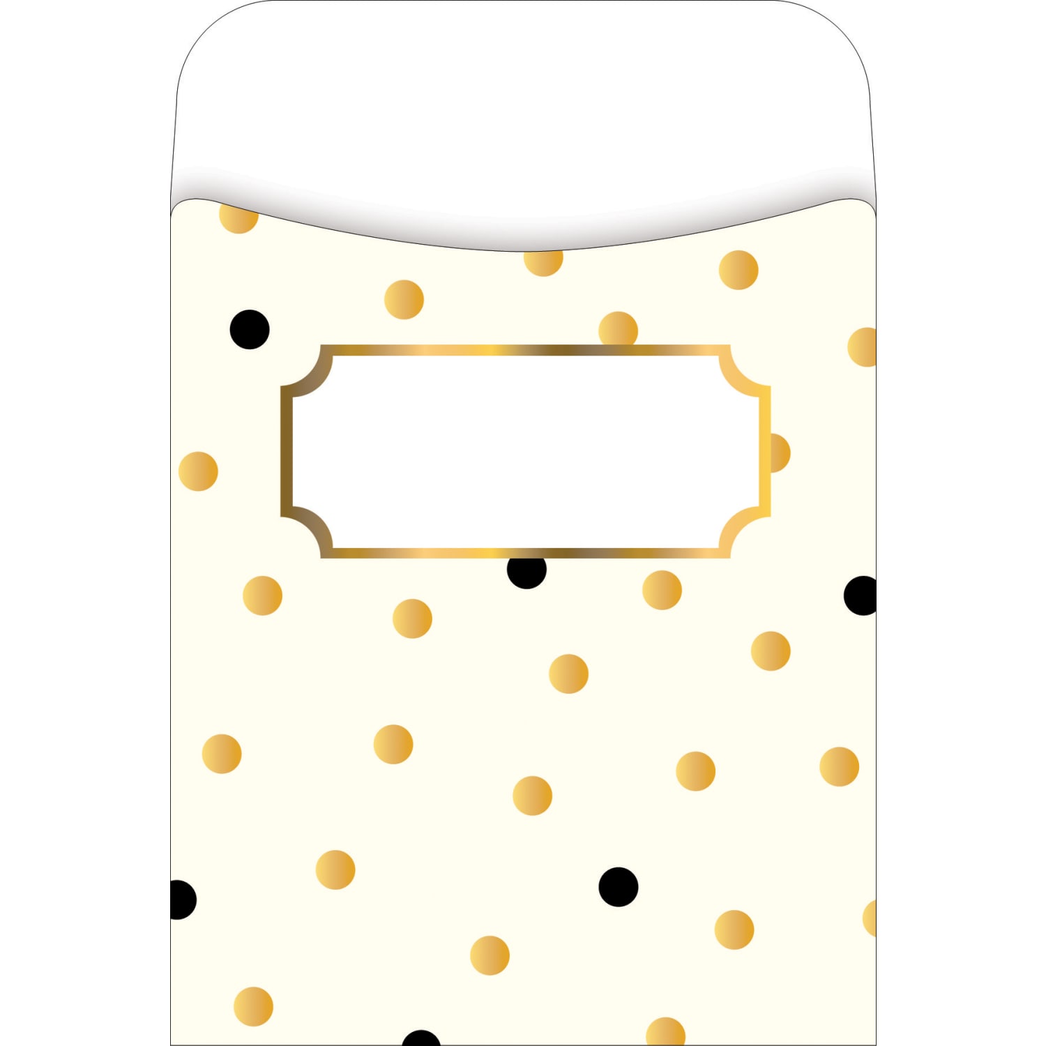 Barker Creek Peel & Stick Library Pockets, 3in x 5in, Gold, Pack Of 60 Pockets - Image 3