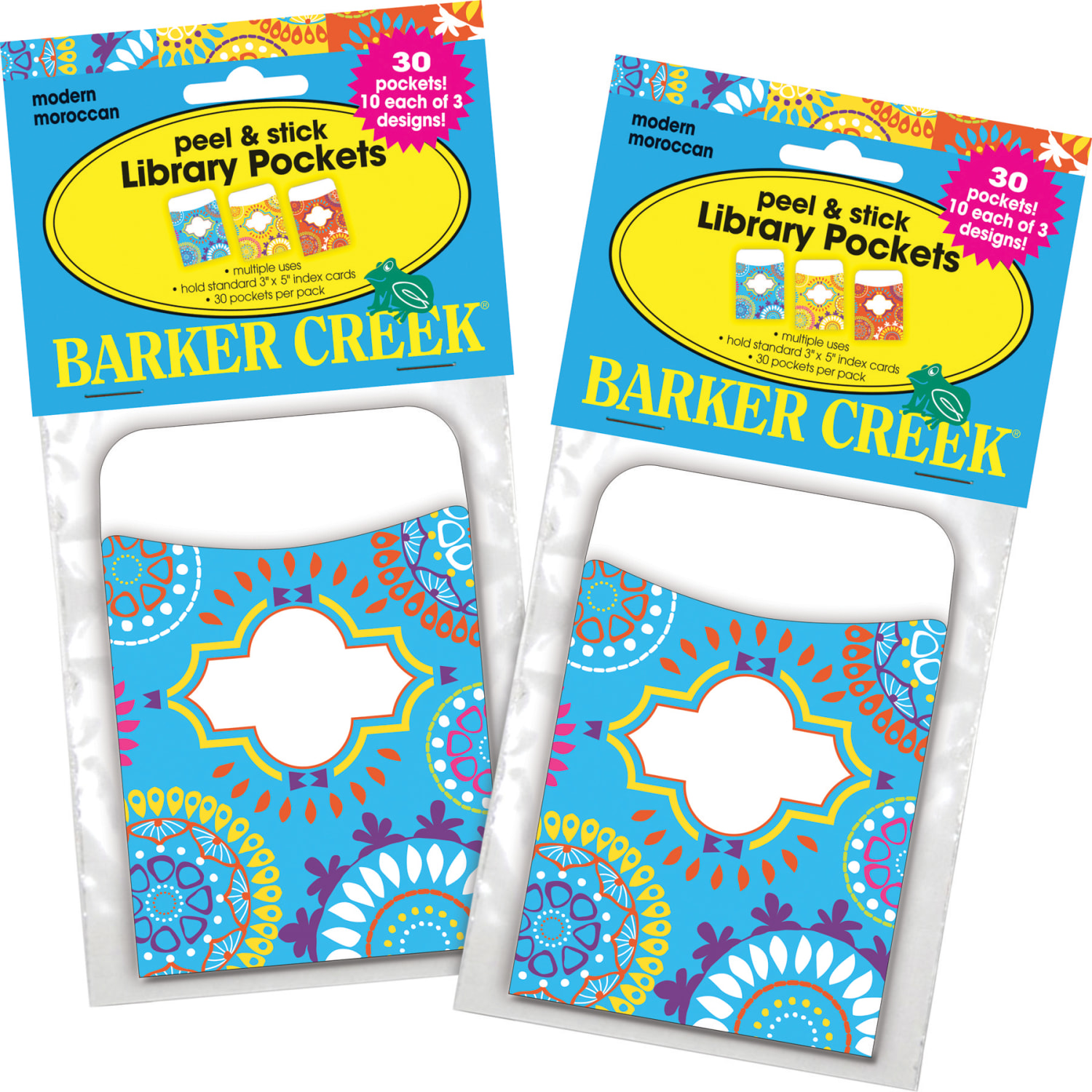Barker Creek Peel & Stick Library Pockets, 3in x 5in, Moroccan, Pack Of 60 Pockets - Image 6