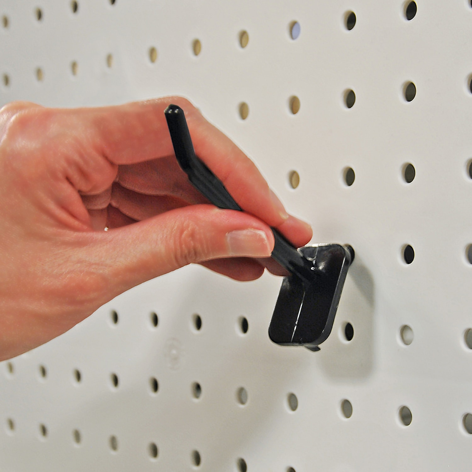 Azar Displays Locking Pegboard Hooks, 2in, Black, Pack Of 50 Hooks - Image 4