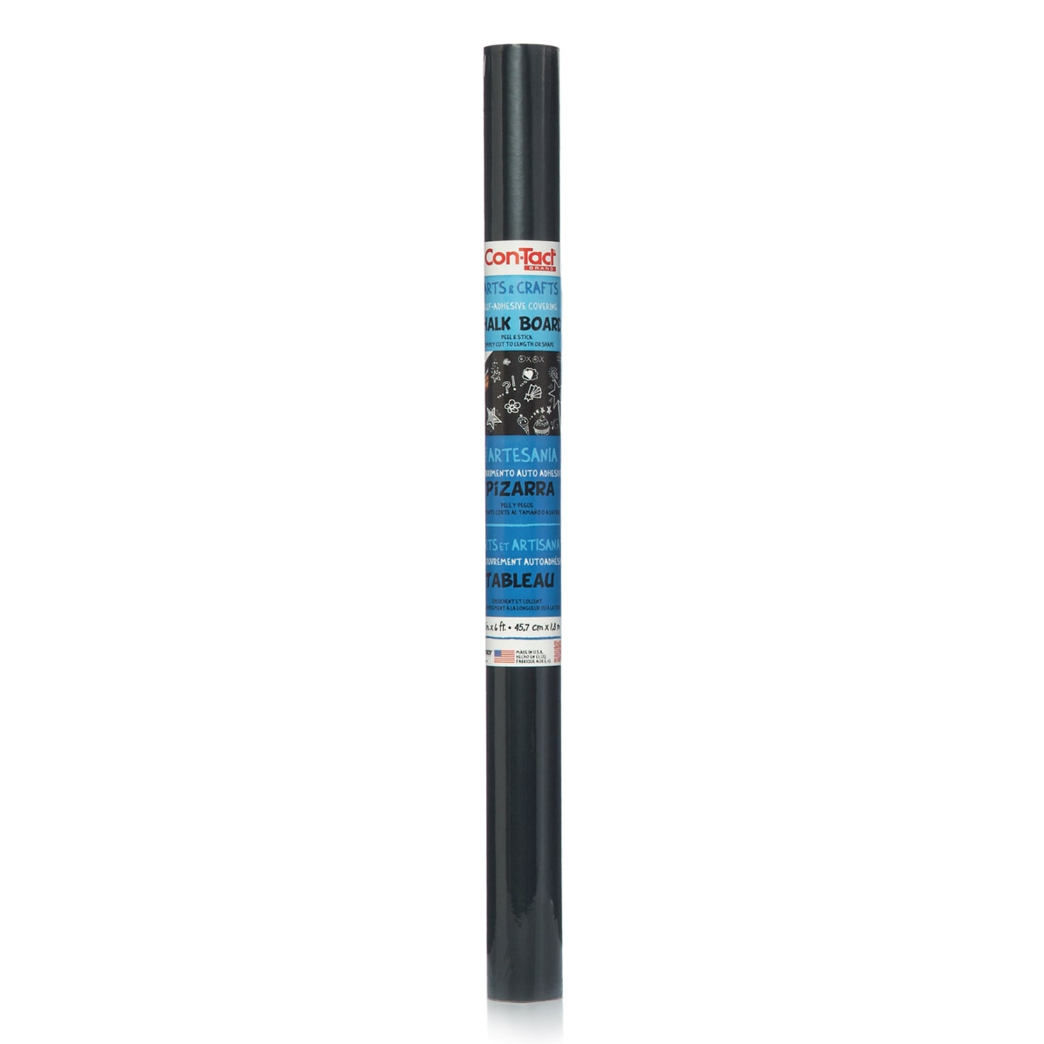 Con-Tact Adhesive Chalkboard Rolls, 18in x 6ft, Black, Pack Of 3 Rolls - Image 3