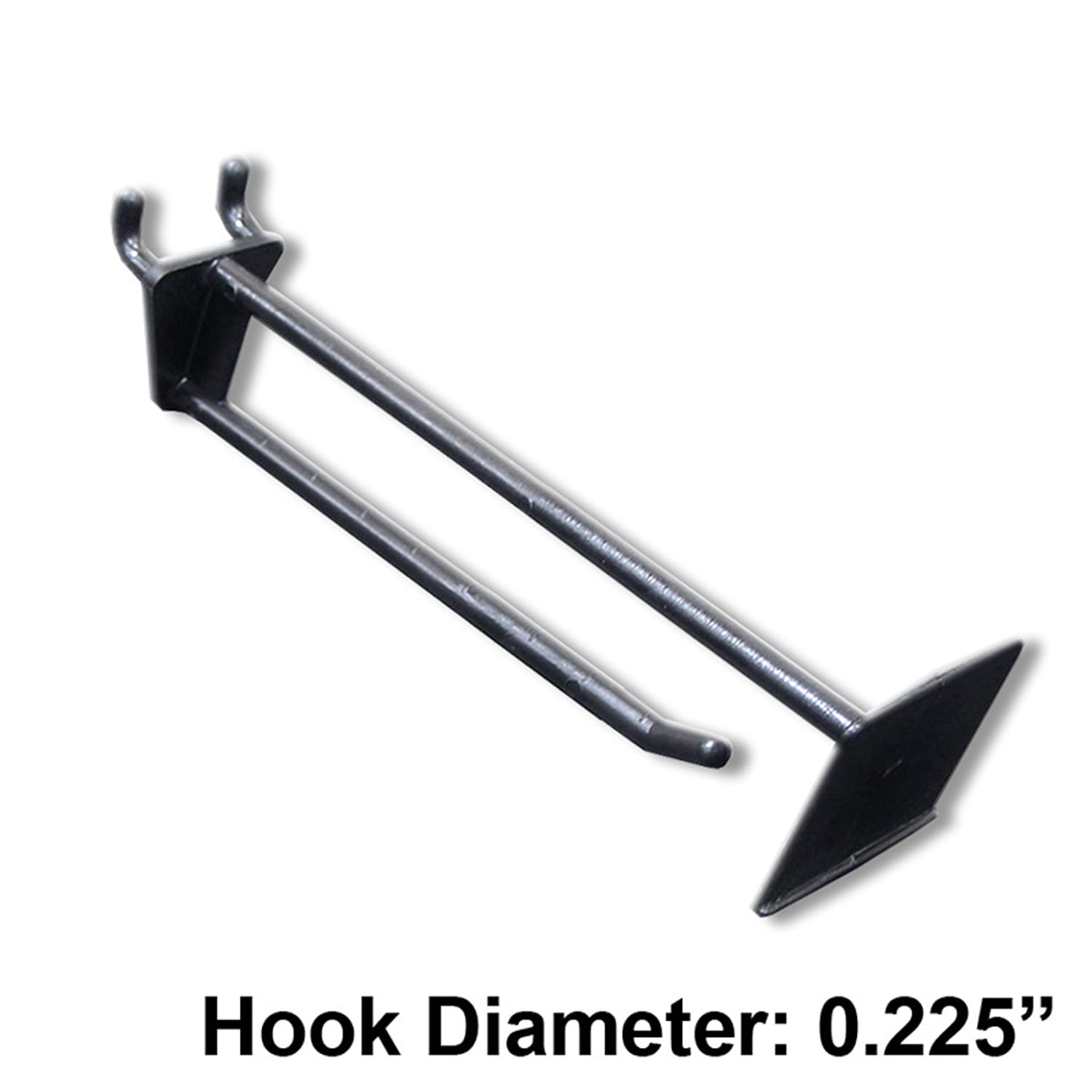 Azar Displays Nylon Scan Hooks For Pegboards/Slatwalls, 6in, Black, Pack Of 50 Hooks - Image 3