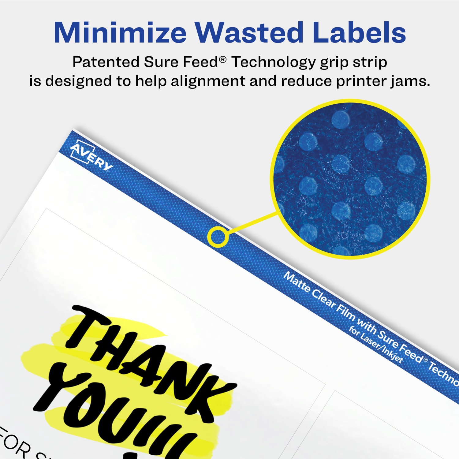 Avery Permanent Labels With Sure Feed, 94100-CMF50, Square, 4in x 4in, Matte Clear, Pack Of 200 - Image 5
