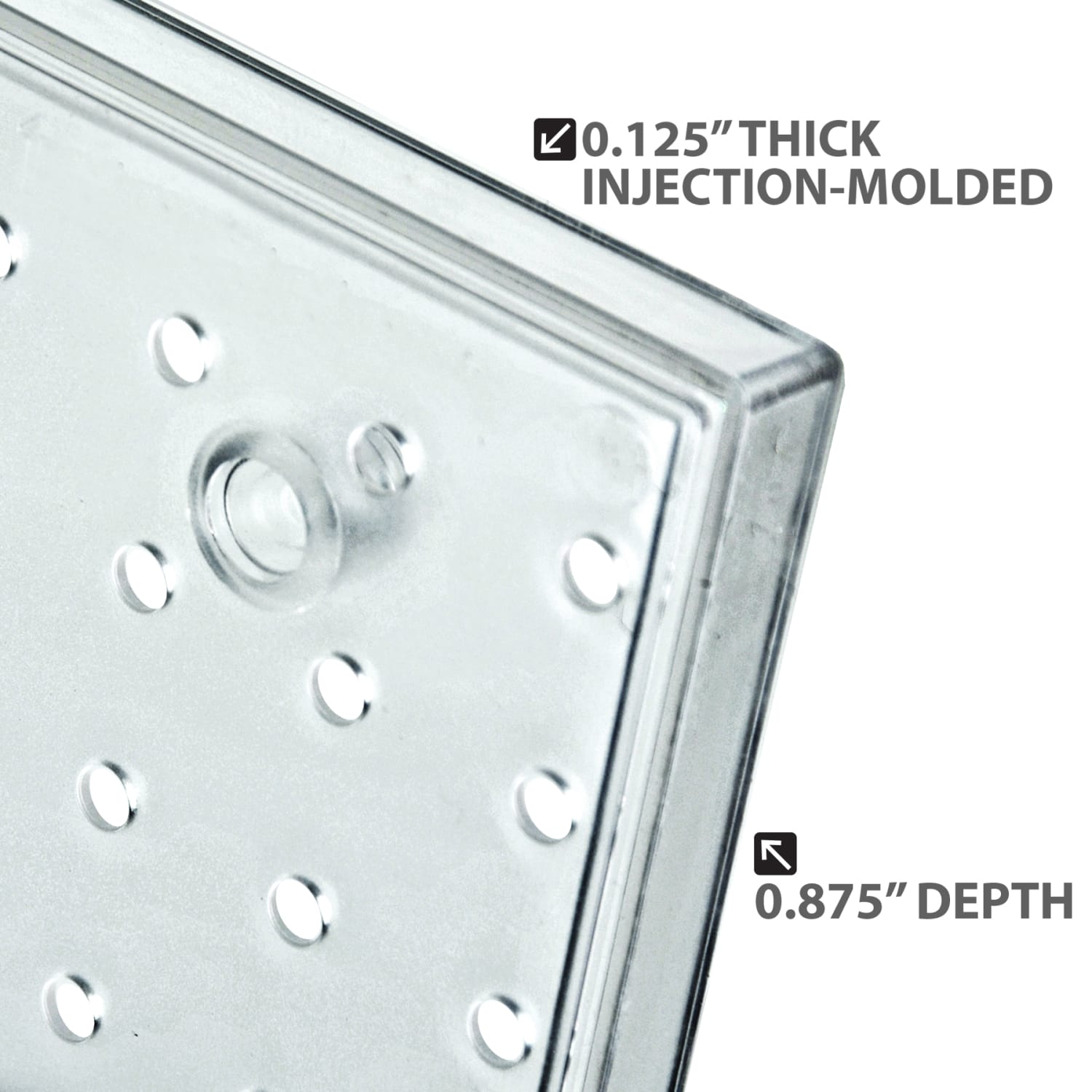 Azar Displays 125-Piece Pegboard Organizer Kit, 24in x 48in, Clear - Image 6