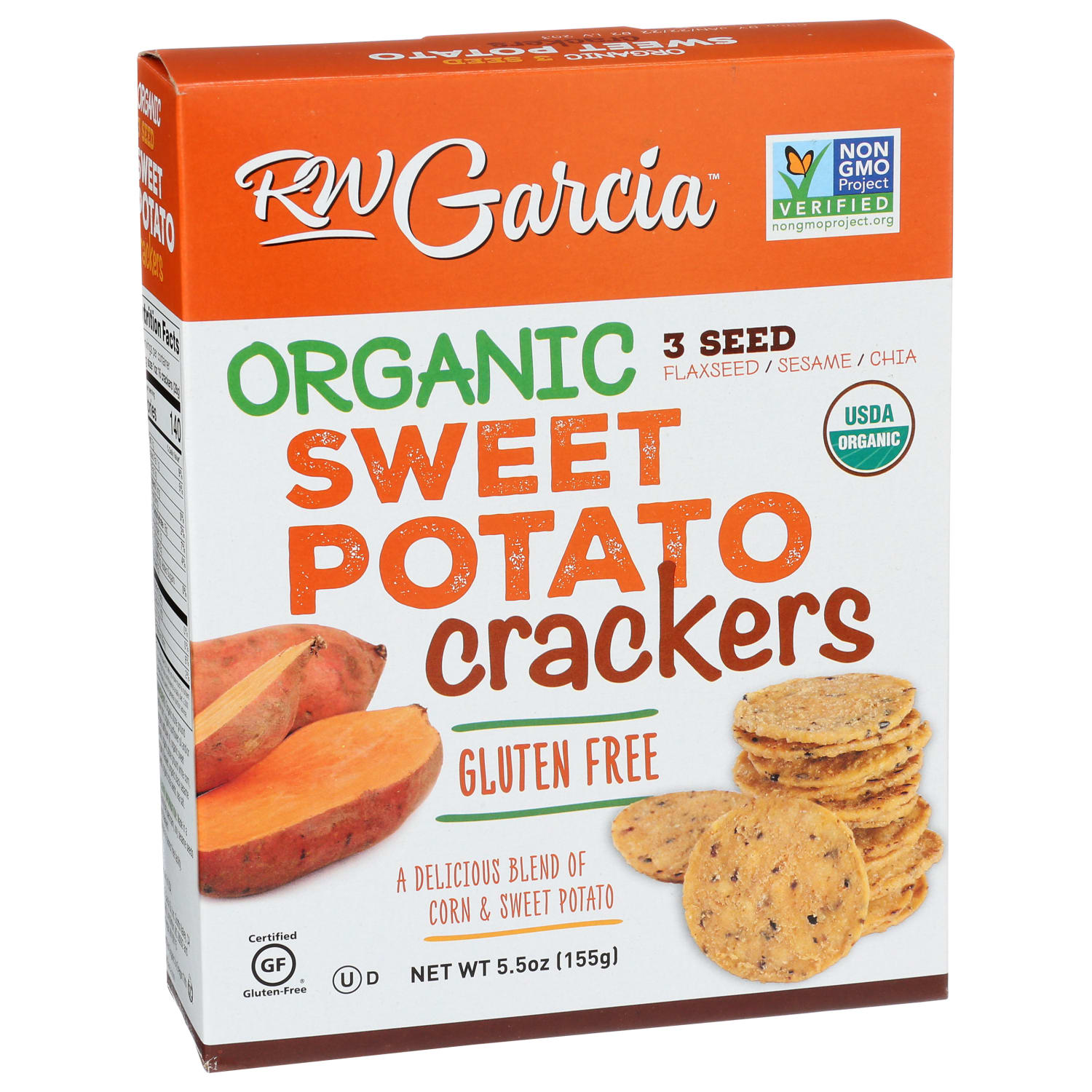 RW Garcia Organic Crackers, Sweet Potato, 5.5 Oz, Total Qty 6 - Image 3