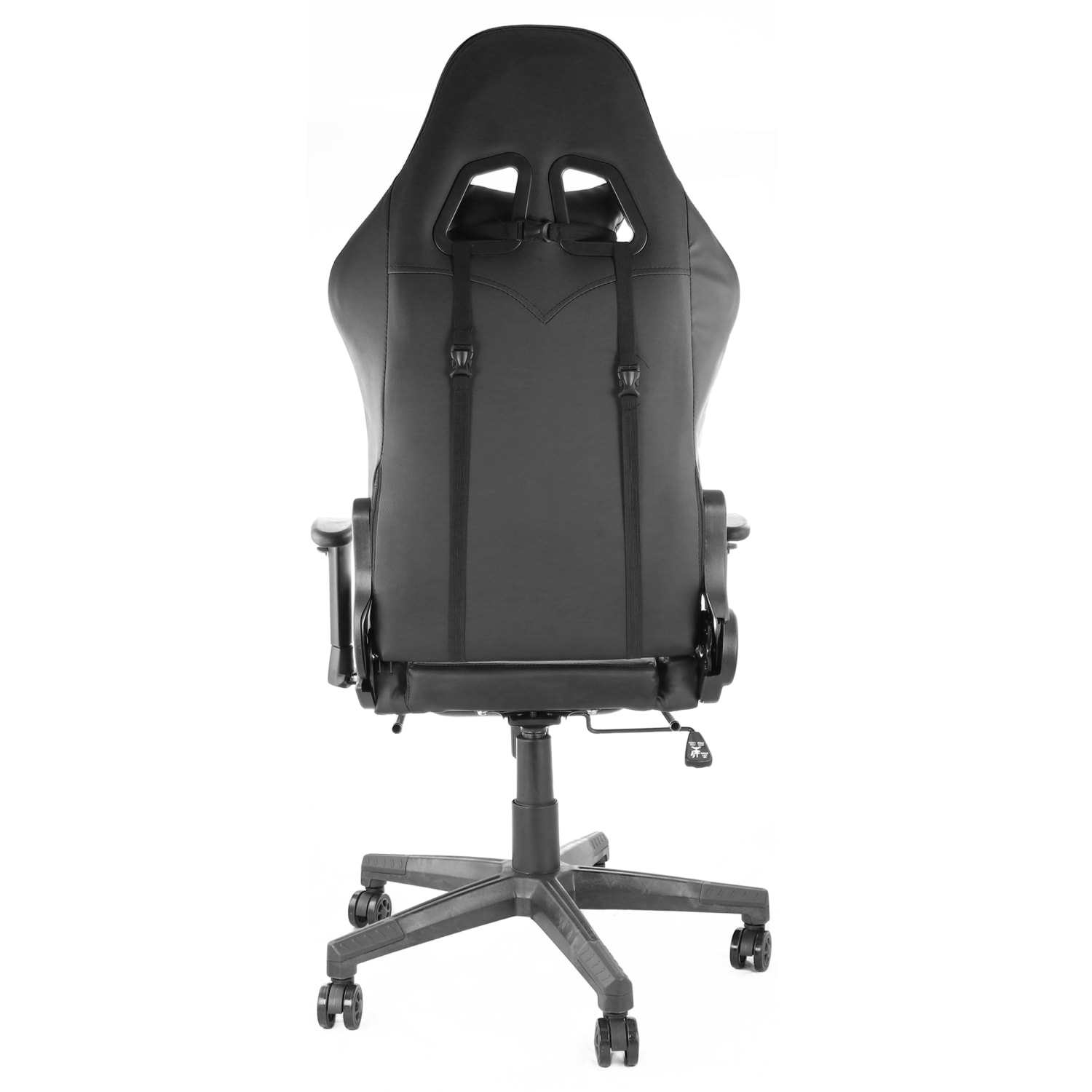 GameFitz Ergonomic Faux Leather Gaming Chair, Black - Image 5