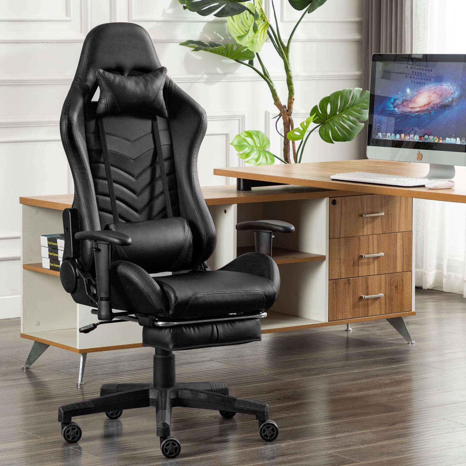 GameFitz Ergonomic Faux Leather Gaming Chair Black PopularChairscom GameFitz Ergonomic Faux Leather Gaming Chair Black PopularChairscom