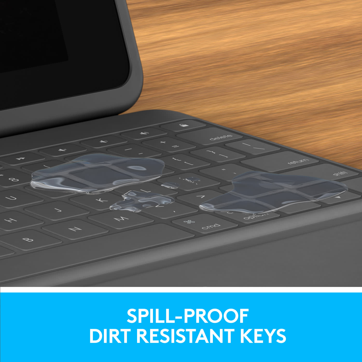 Logitech Rugged Folio for iPad 7th/8th/9th Generation, Protective Keyboard Case with Smart Connector and Durable Spill-Proof Keyboard - Graphite - Image 4