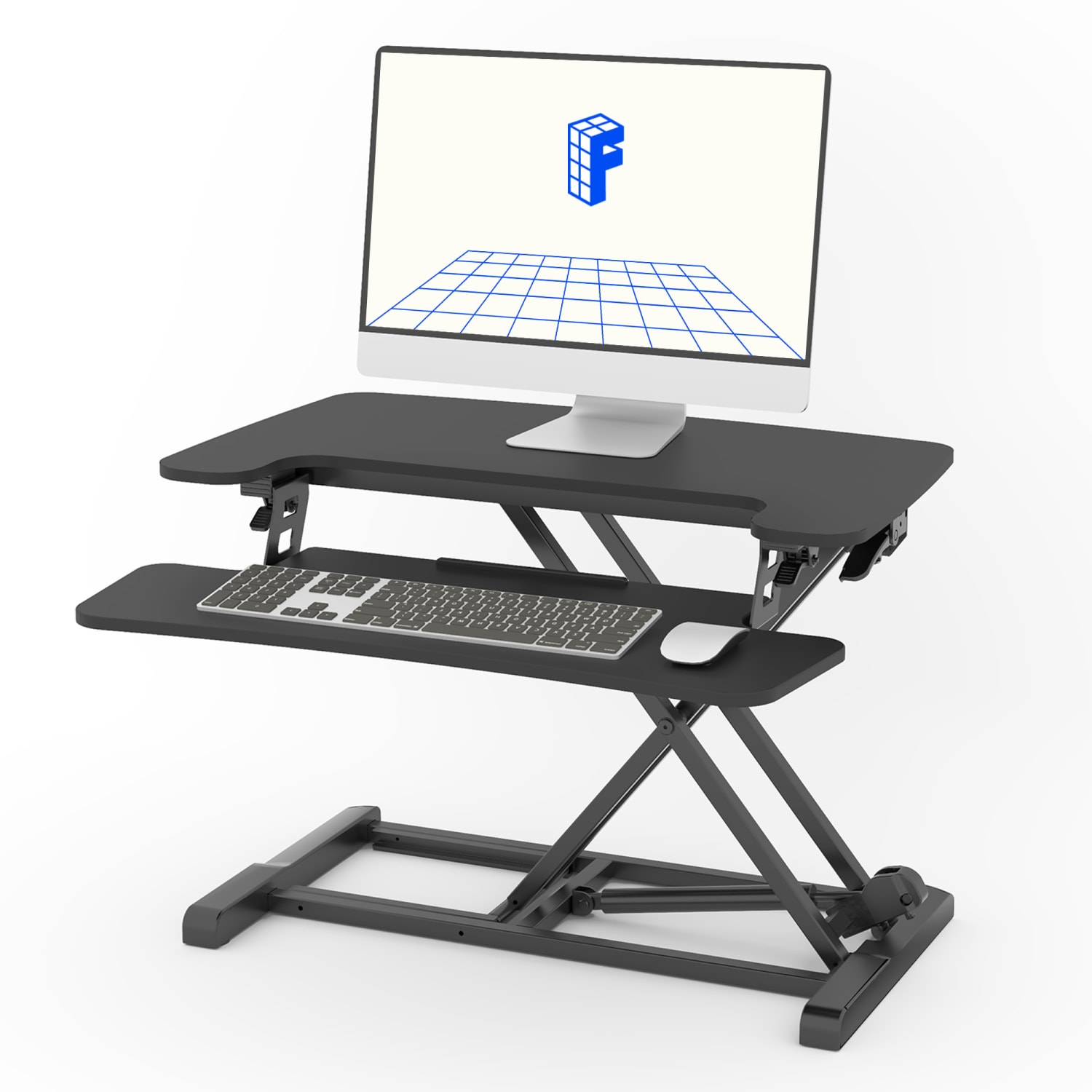 FlexiSpot M7-E Series Desk Riser, 28in W, Black - Image 3