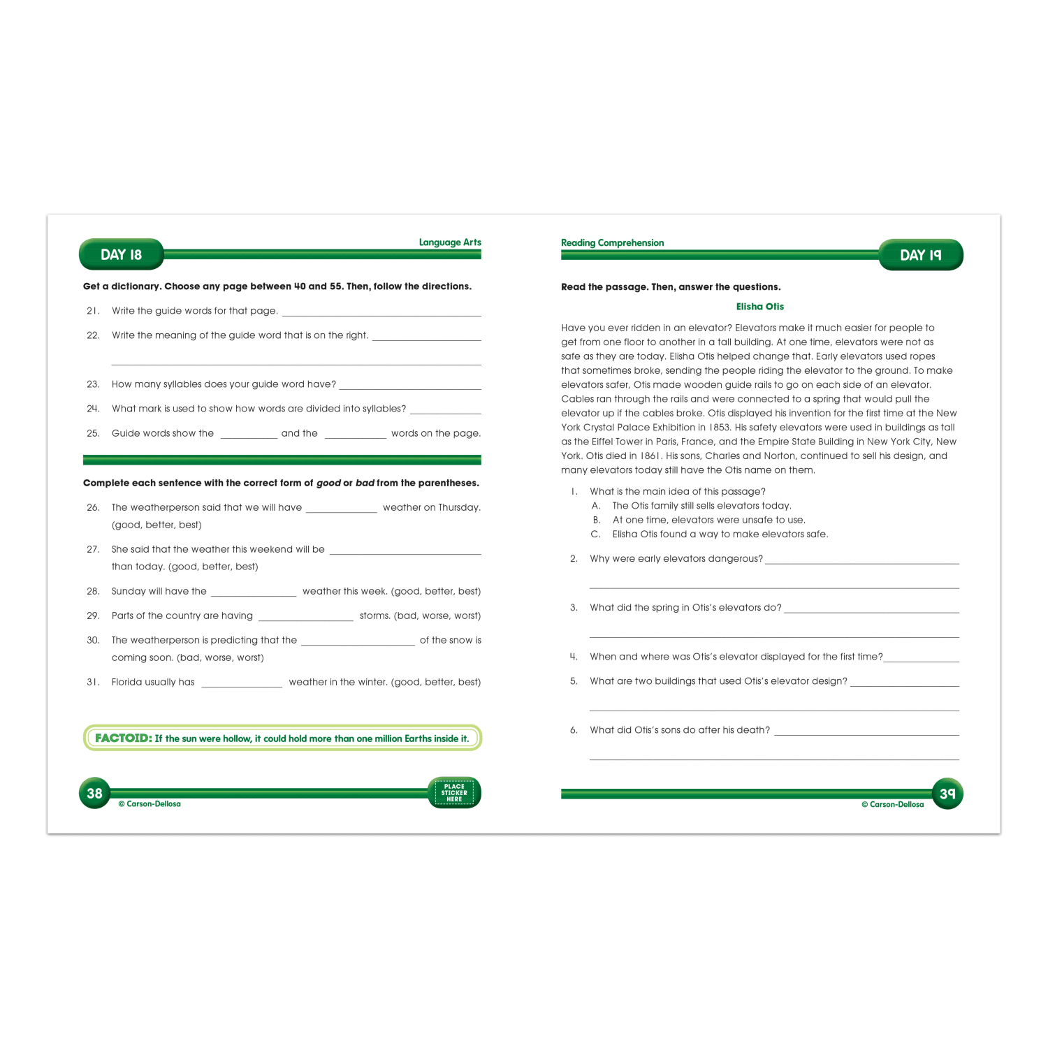 Carson-Dellosa Summer Bridge Activities Workbook, 2nd Edition,  Grades 3-4 - Image 3