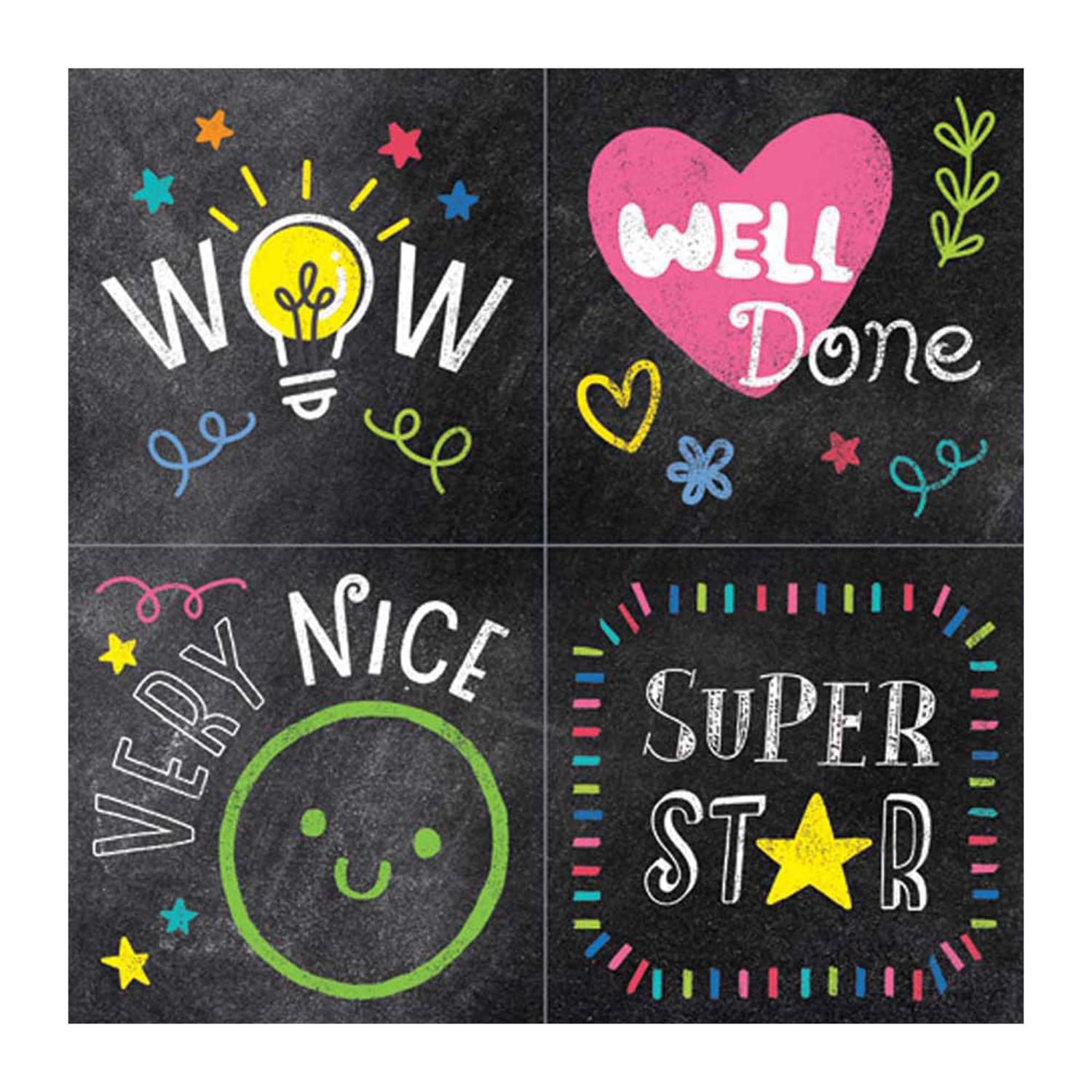 Creative Teaching Press Reward Stickers, 1-1/2in, Chalk It Up! Colorful Chalk, 60 Stickers Per Pack, Set Of 6 Packs - Image 4