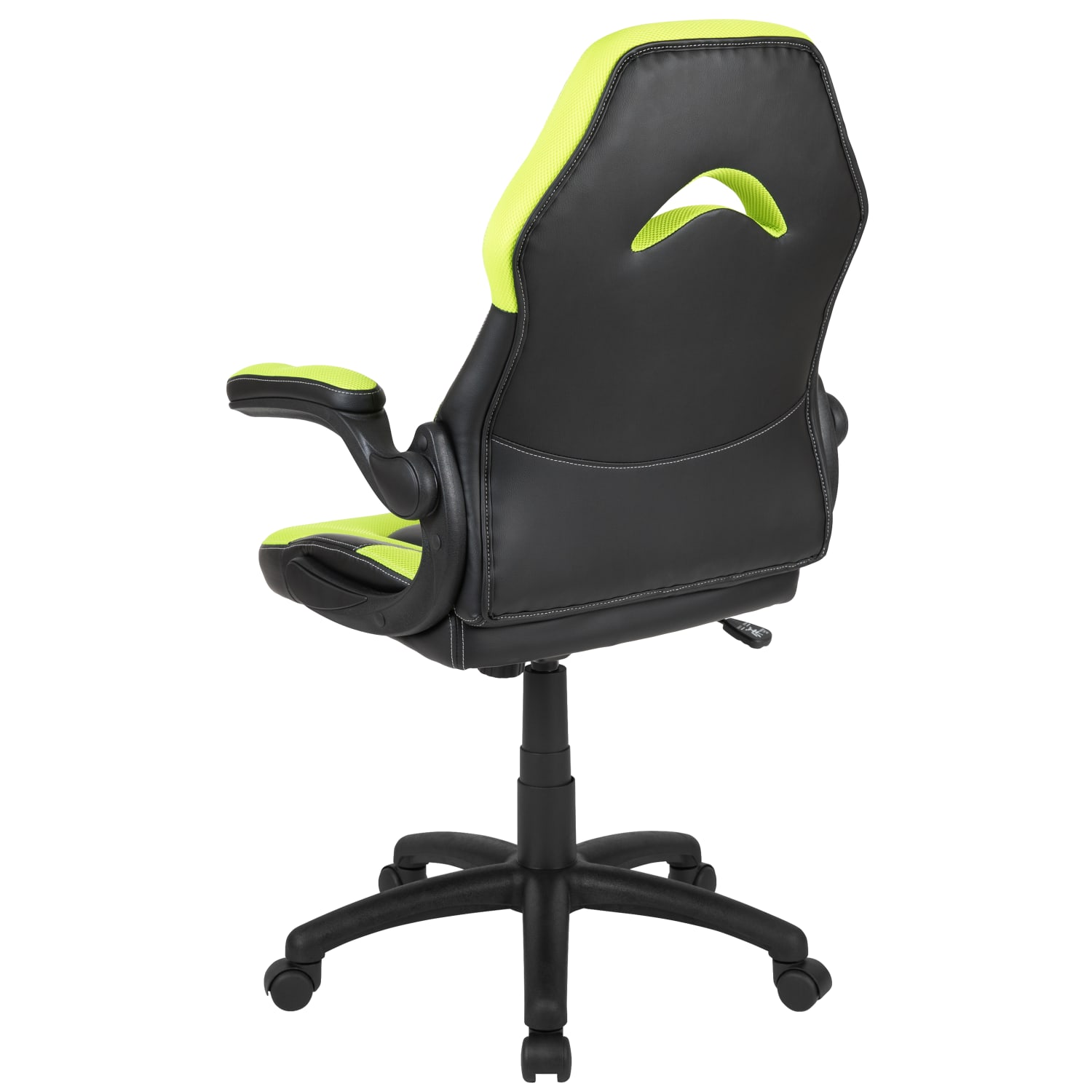 Flash Furniture X10 Ergonomic LeatherSoft Faux Leather High Back Racing Gaming Chair With Flip Up Arms Neon GreenBlack PopularChairscom