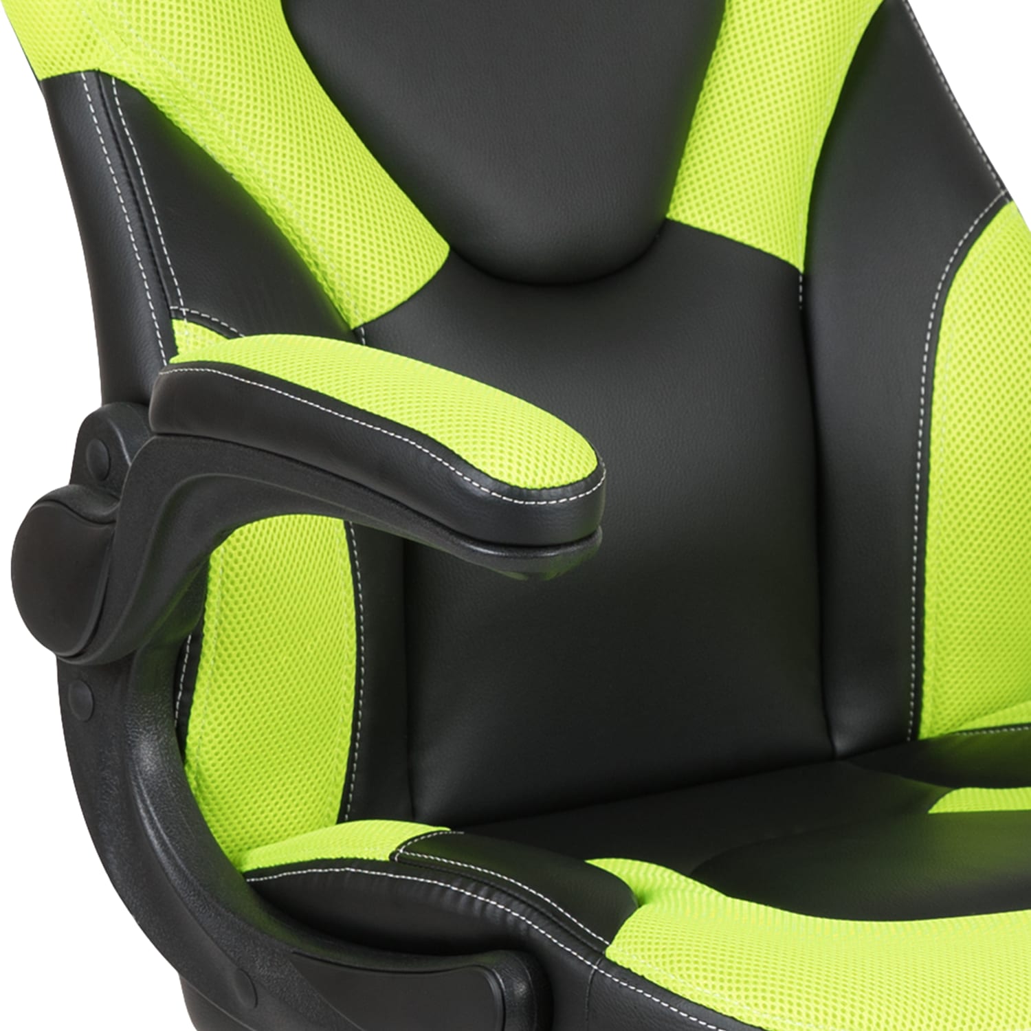 Flash Furniture X10 Ergonomic LeatherSoft Faux Leather High Back Racing Gaming Chair With Flip Up Arms Neon GreenBlack PopularChairscom