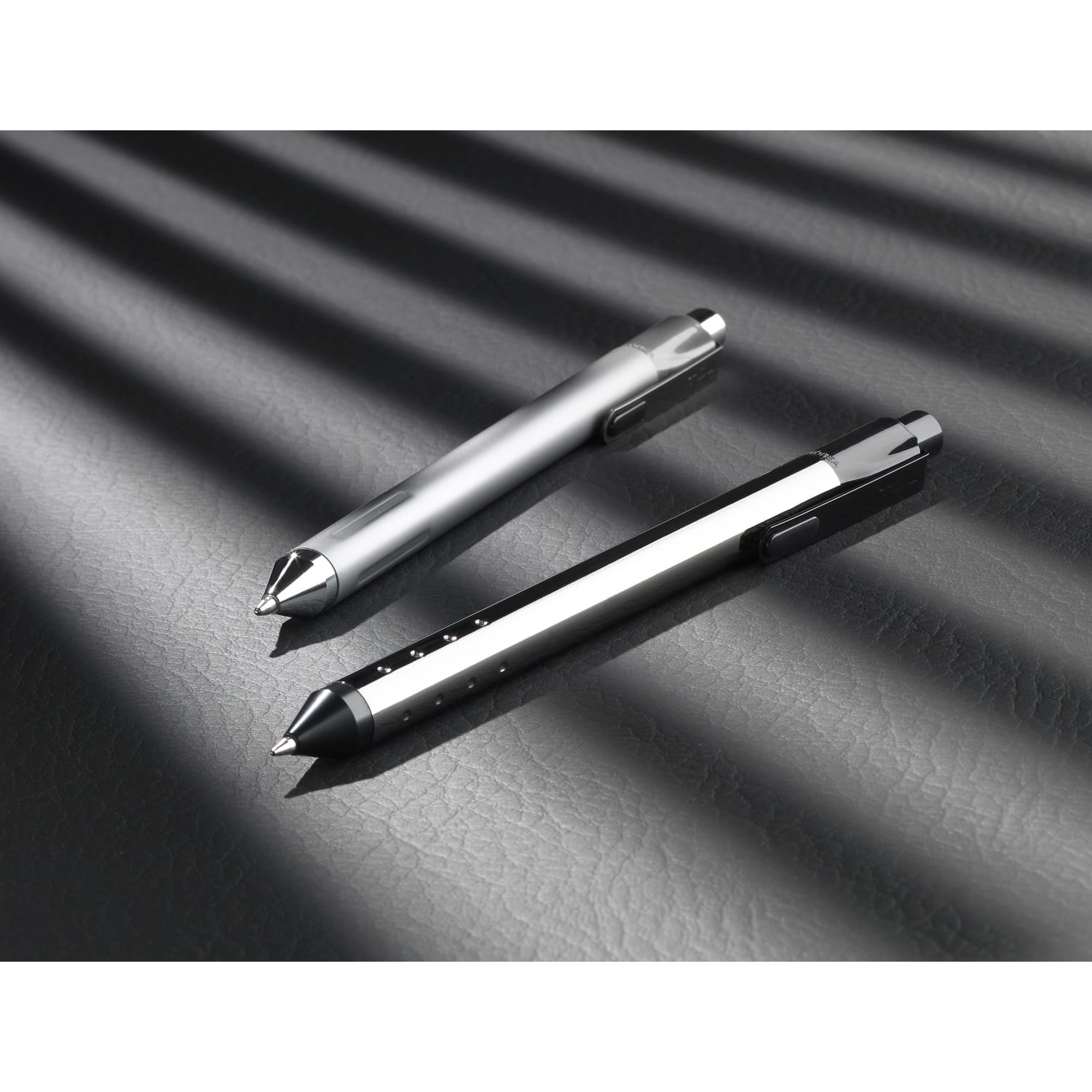 TUL Fine Writing Solid Metal Barrel Retractable Ballpoint Pen With 2 Refills, Medium Point, 1.0 mm, Brushed Silver Barrel, Black & Blue Inks - Image 5
