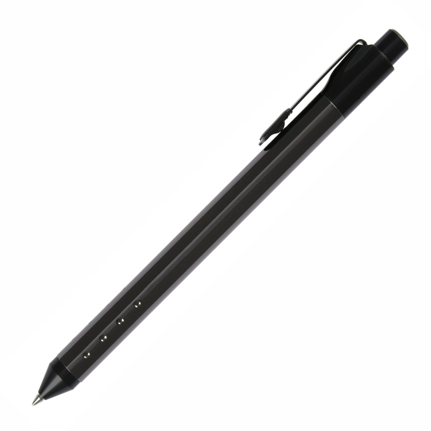 TUL Fine Writing Solid Metal Barrel Retractable Gel Pen with 2 Refills, Medium Point, 0.7 mm, Gunmetal Barrel, Black & Blue Inks - Image 3