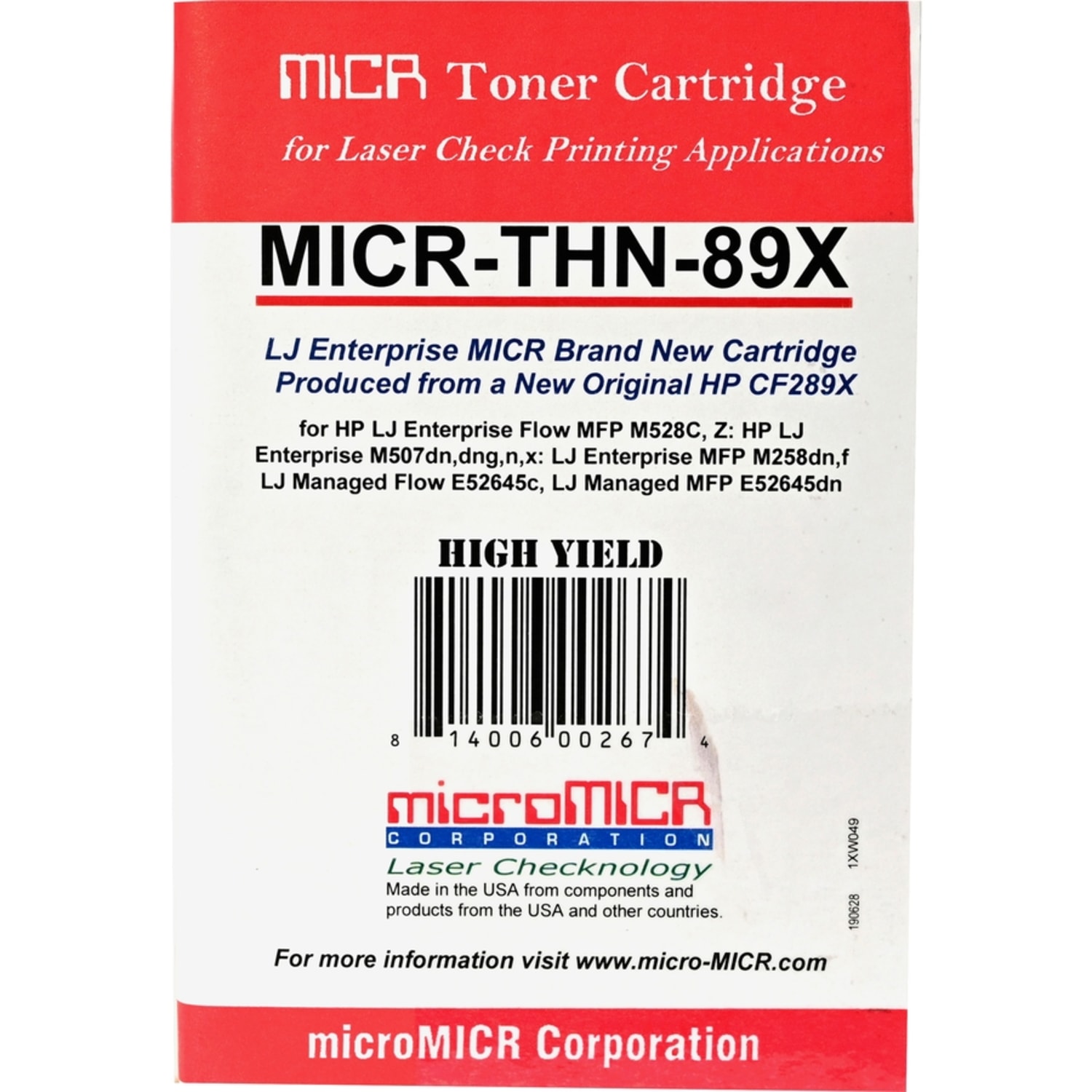 microMICR MICR Toner Cartridge - Alternative for HP 89X - 10000 Pages - Image 3