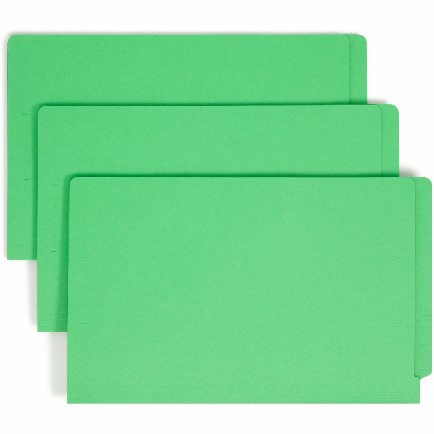 Smead Shelf-Master Color Fastener Folders, Legal Size, Green, Box Of 50 - Image 3