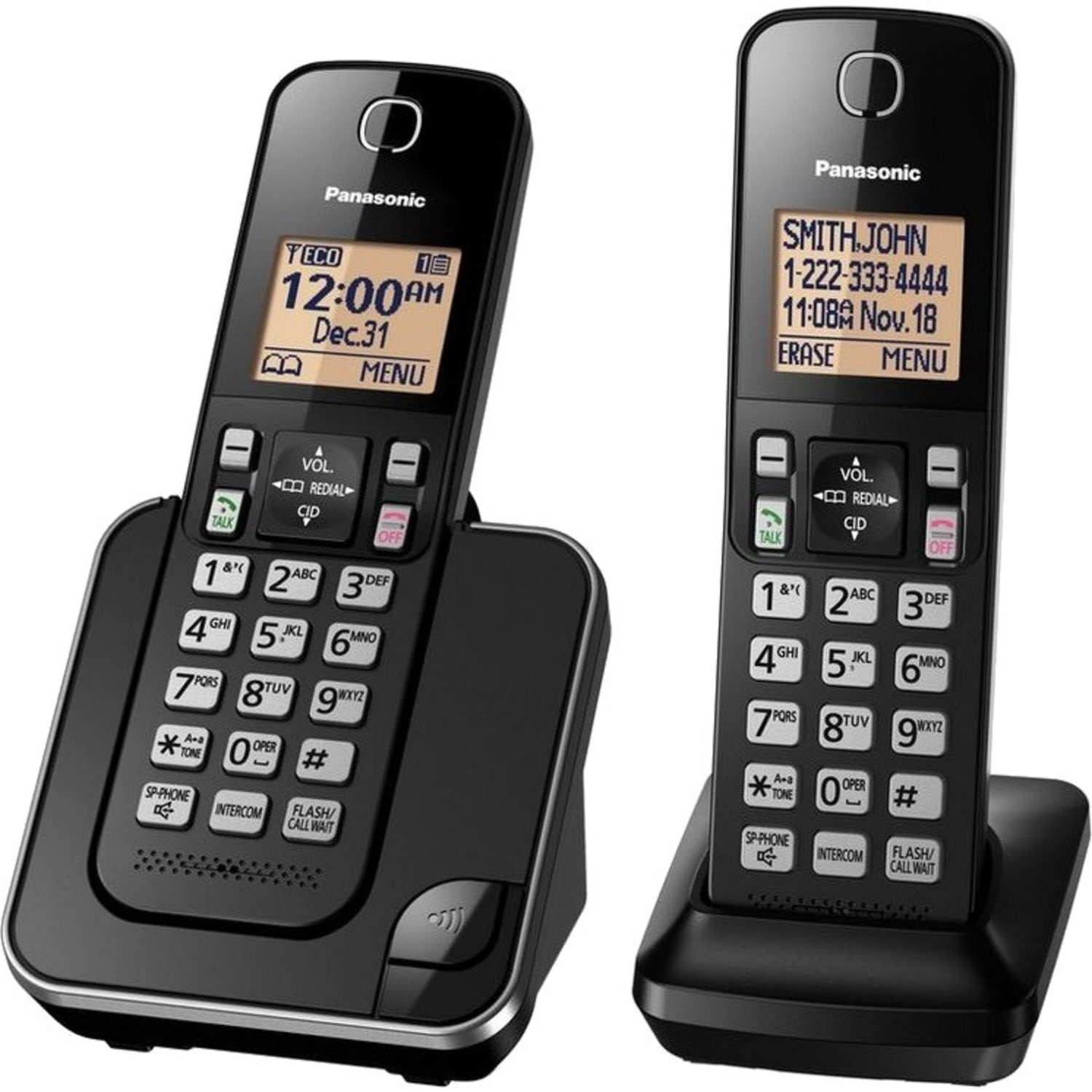 Panasonic DECT 6.0 Expandable Cordless Phone, 2 Handsets, KX-TGC352B - Image 5