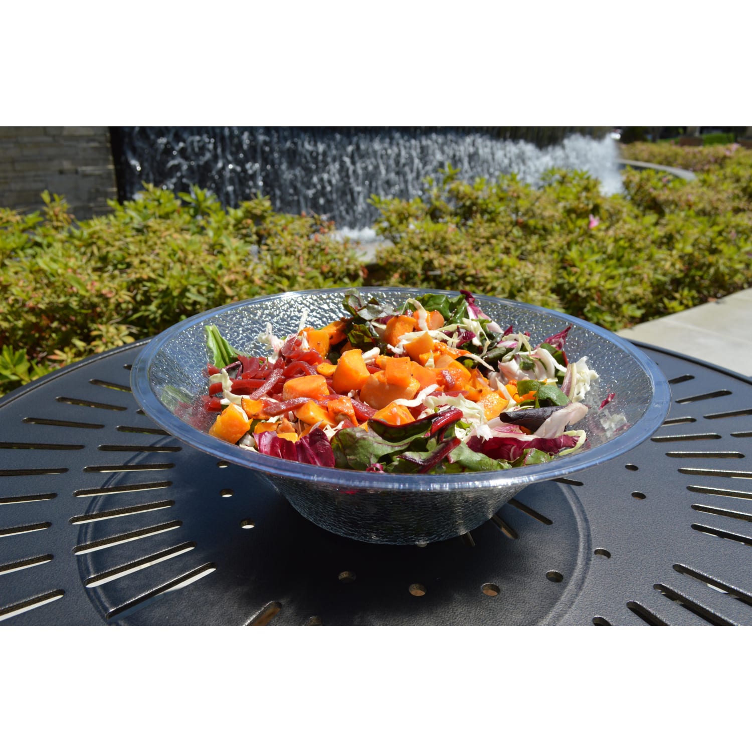 Cambro Camwear Bell-Shaped Pebbled Bowls, 12in, Clear, Set Of 4 Bowls - Image 3