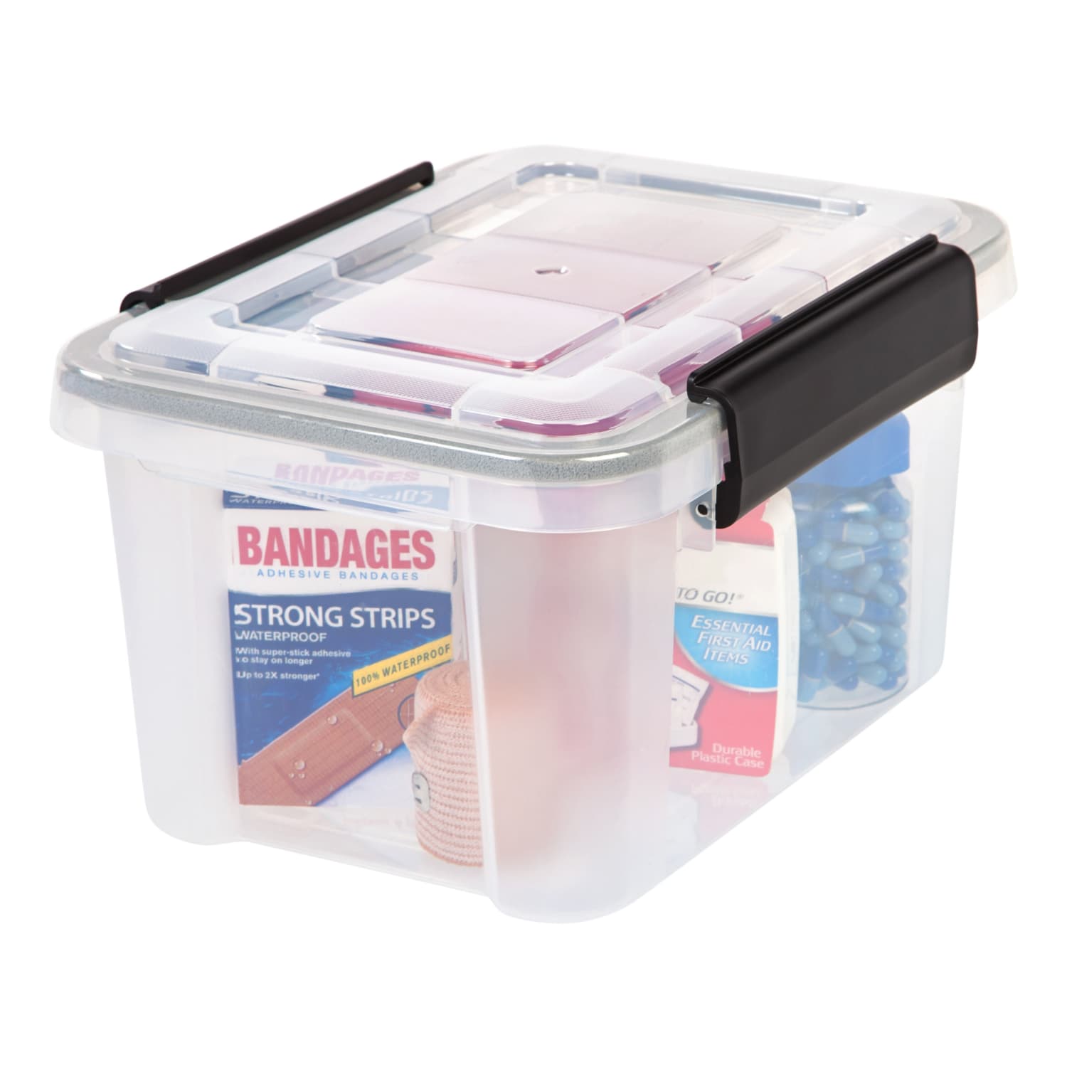 IRIS Weathertight Plastic Storage Container, 6.5 Quarts, 6 1/2in x 8 1/2in x 11 1/2in, Clear - Image 3