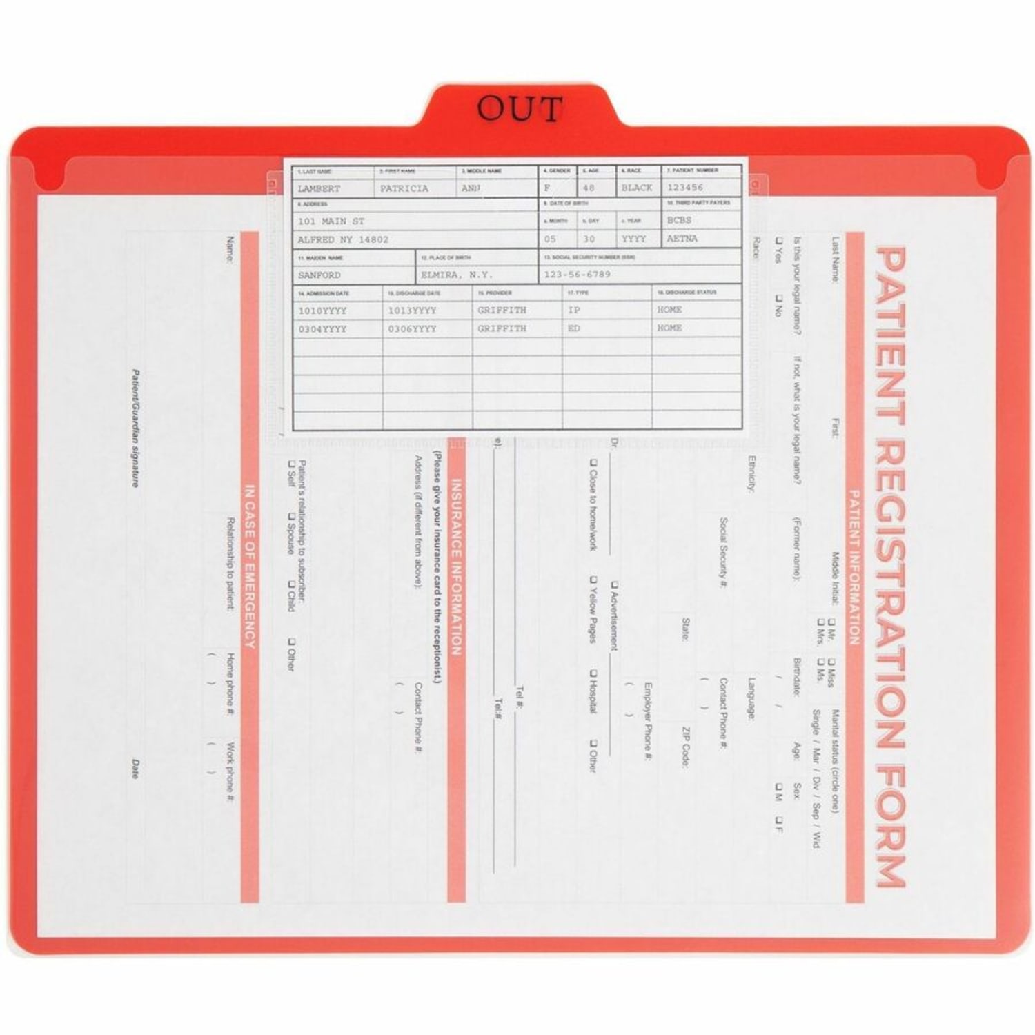 Smead Vinyl Top-Tab Out Guides, Letter Size, Red, Box Of 50 - Image 4