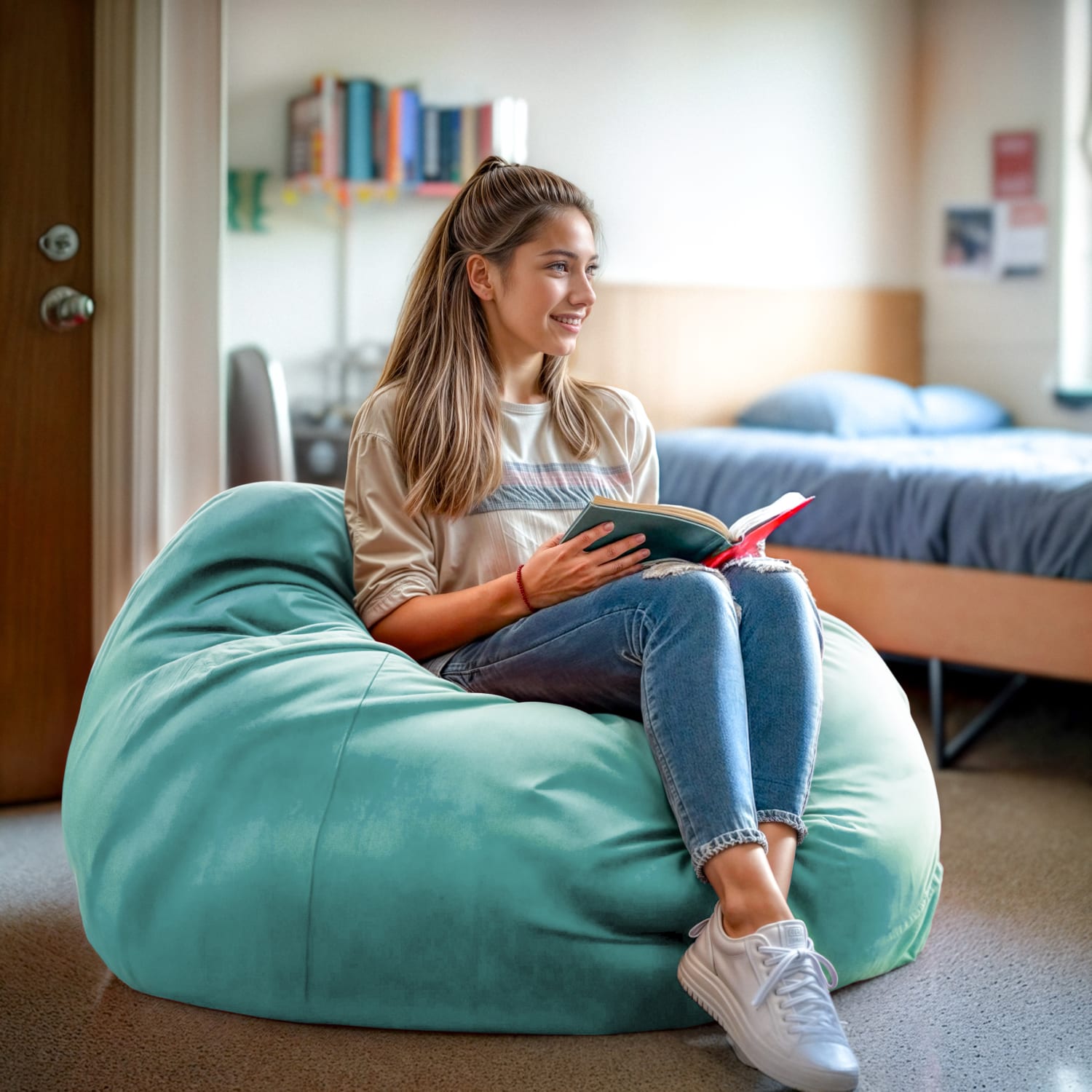 Flash Furniture Oversized Bean Bag Chair For Kids And Adults Mint Green PopularChairscom Flash Furniture Oversized Bean Bag Chair For Kids And Adults Mint Green PopularChairscom