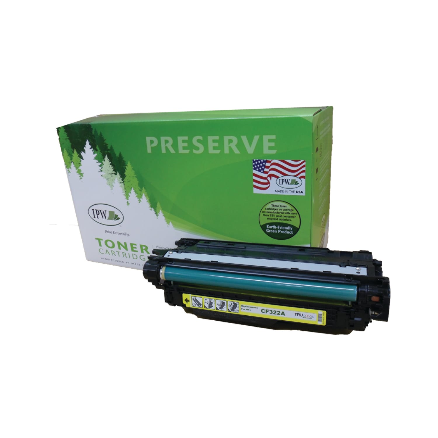 IPW Preserve Remanufactured Yellow High Yield Toner Cartridge Replacement For HP M680, CF322A, 545-682-ODP